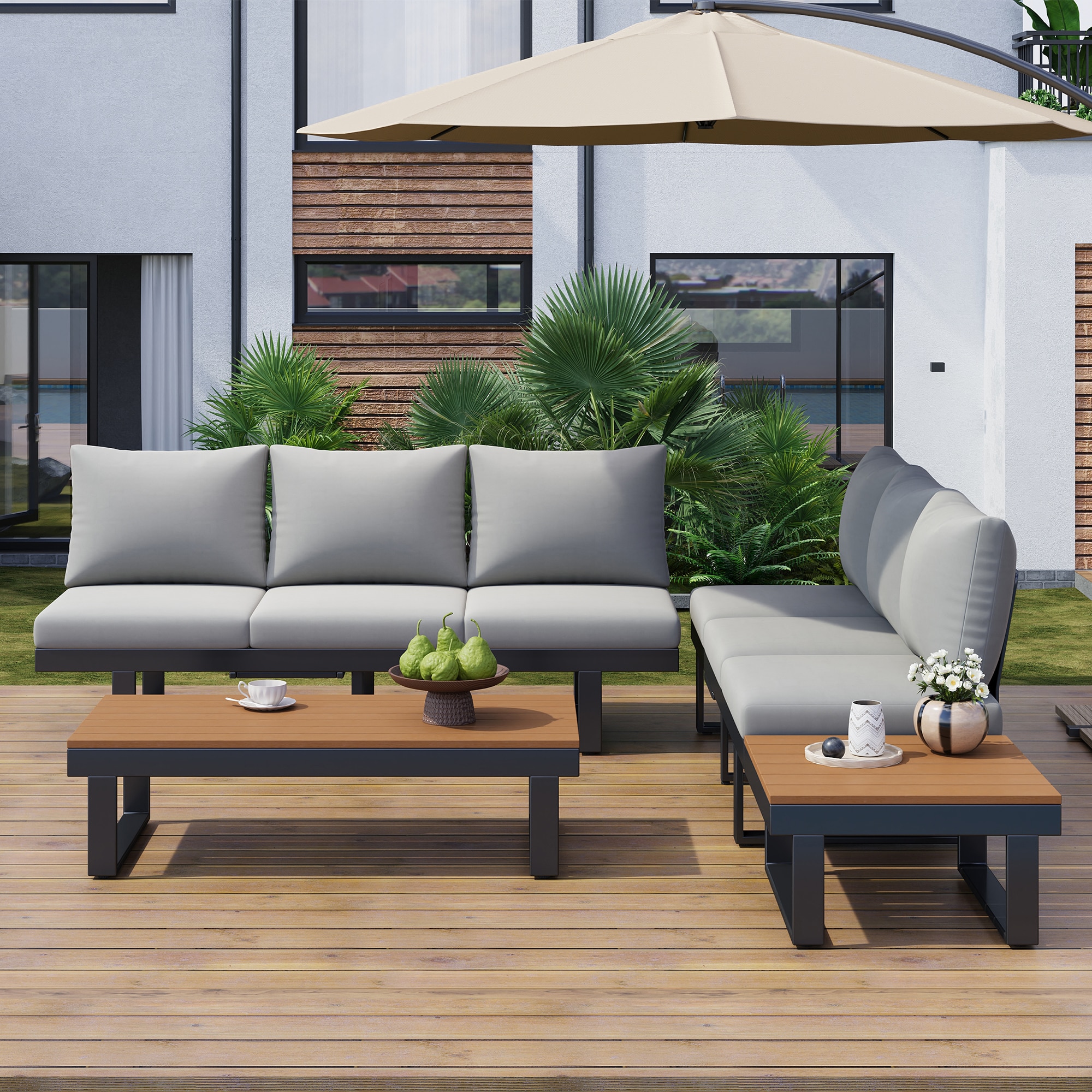SINOFURN SYA370189GY Patio-Sofas-Daybeds - View #9
