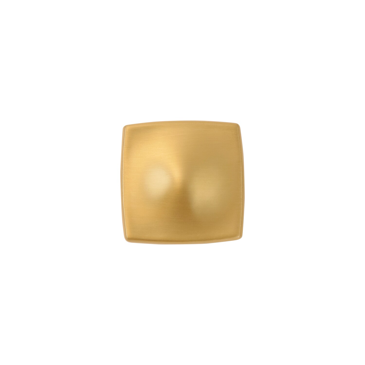 Brushed Golden Brass Square Cabinet Knob 10-Pack