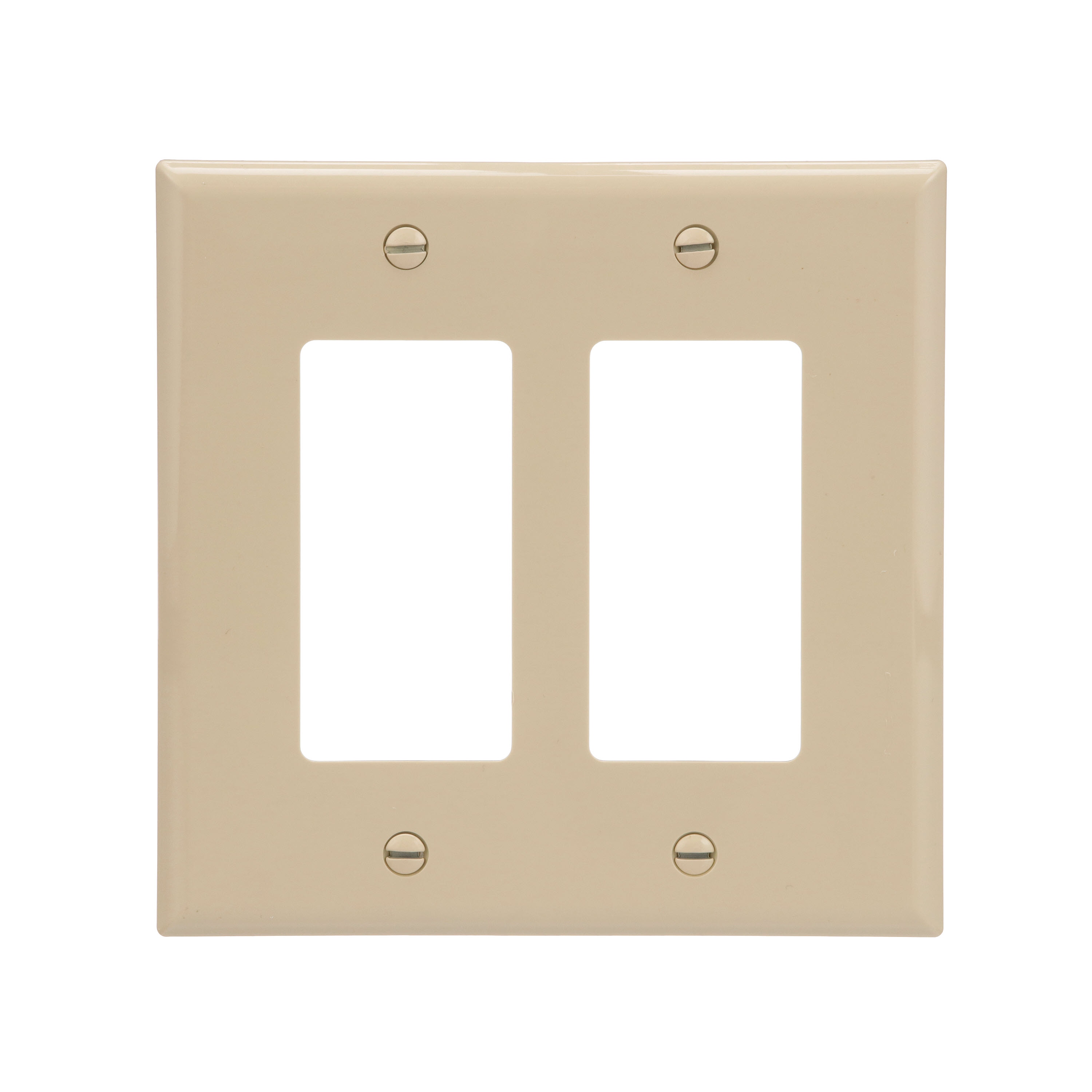 Eaton PJ262V-F-LW 2 -Gang Midsize Size Ivory Polycarbonate Indoor Decorator Wall Plate