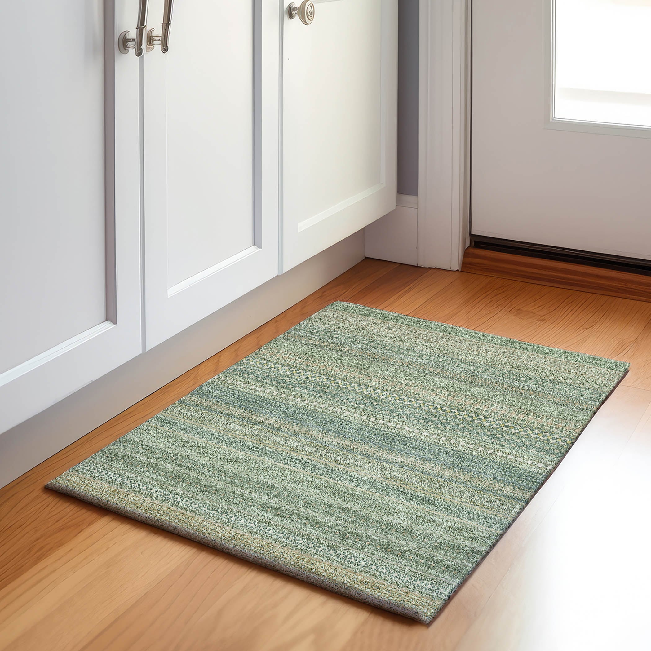 Addison Rugs AMF559BR2X8 Mayfield AMF559BR 2 x 7 (ft) Loomed Polyester Brown Rectangular Indoor Geometric Machine washable Area rug
