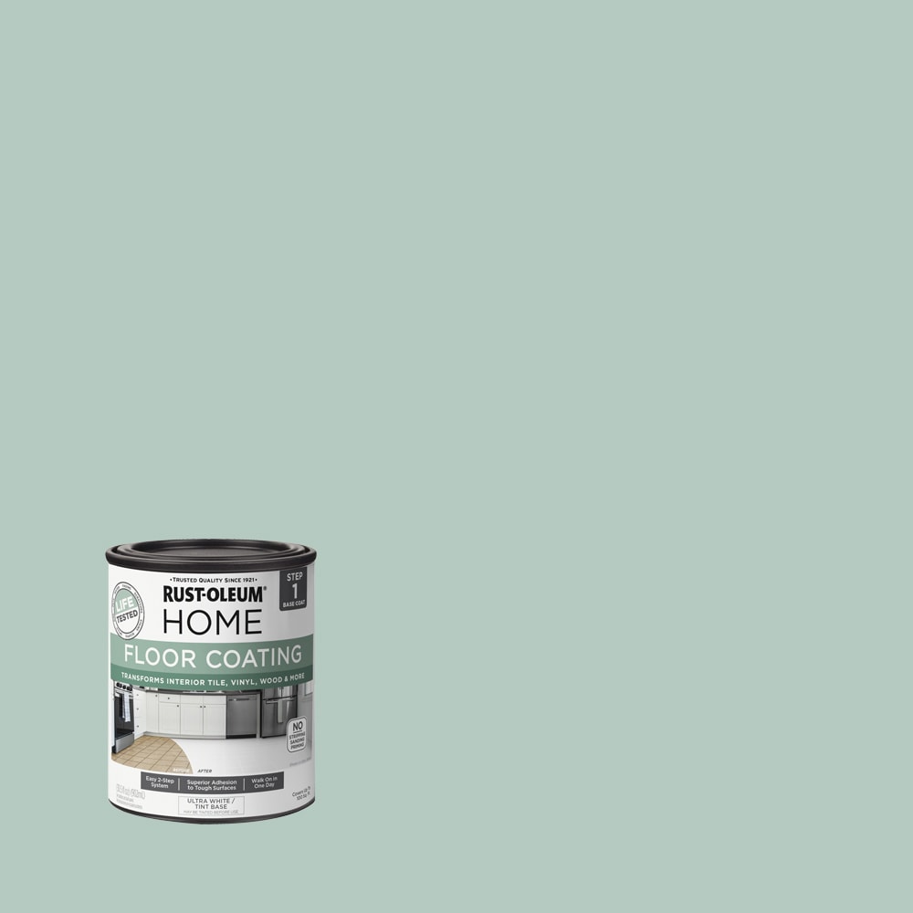 Rust-Oleum 363122T Home Floor Coating Seafoam Matte Interior Porch and Floor paint ( 1-quart )