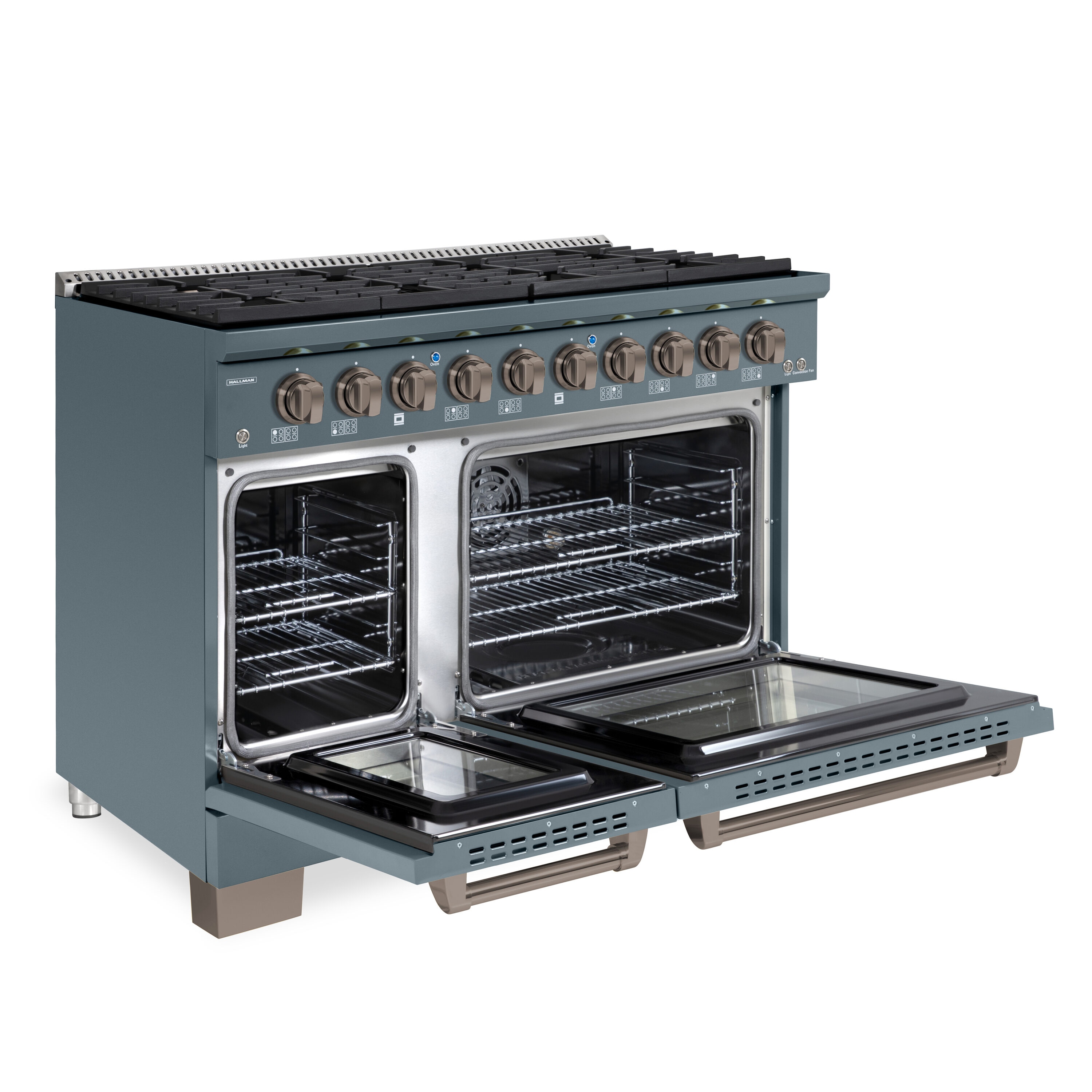 Hallman HBRG48BZGR Double-Oven-Gas-Ranges - View #4
