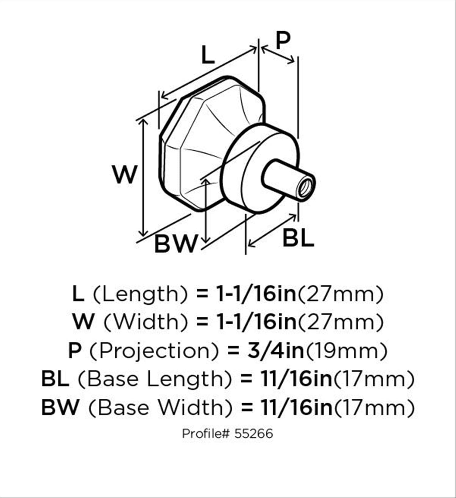 Amerock BP55266CG10 Cabinet-Knobs - View #2