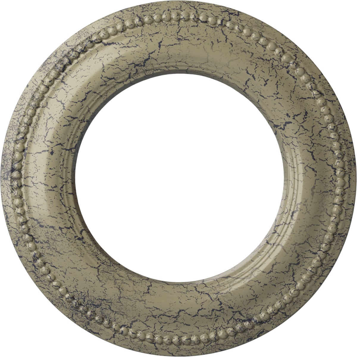 Ekena Millwork CM13BRCSC Bradford Classic 13-in W x 13-in L Painted Castle Stone Crackle Polyurethane Whole Ceiling Medallion