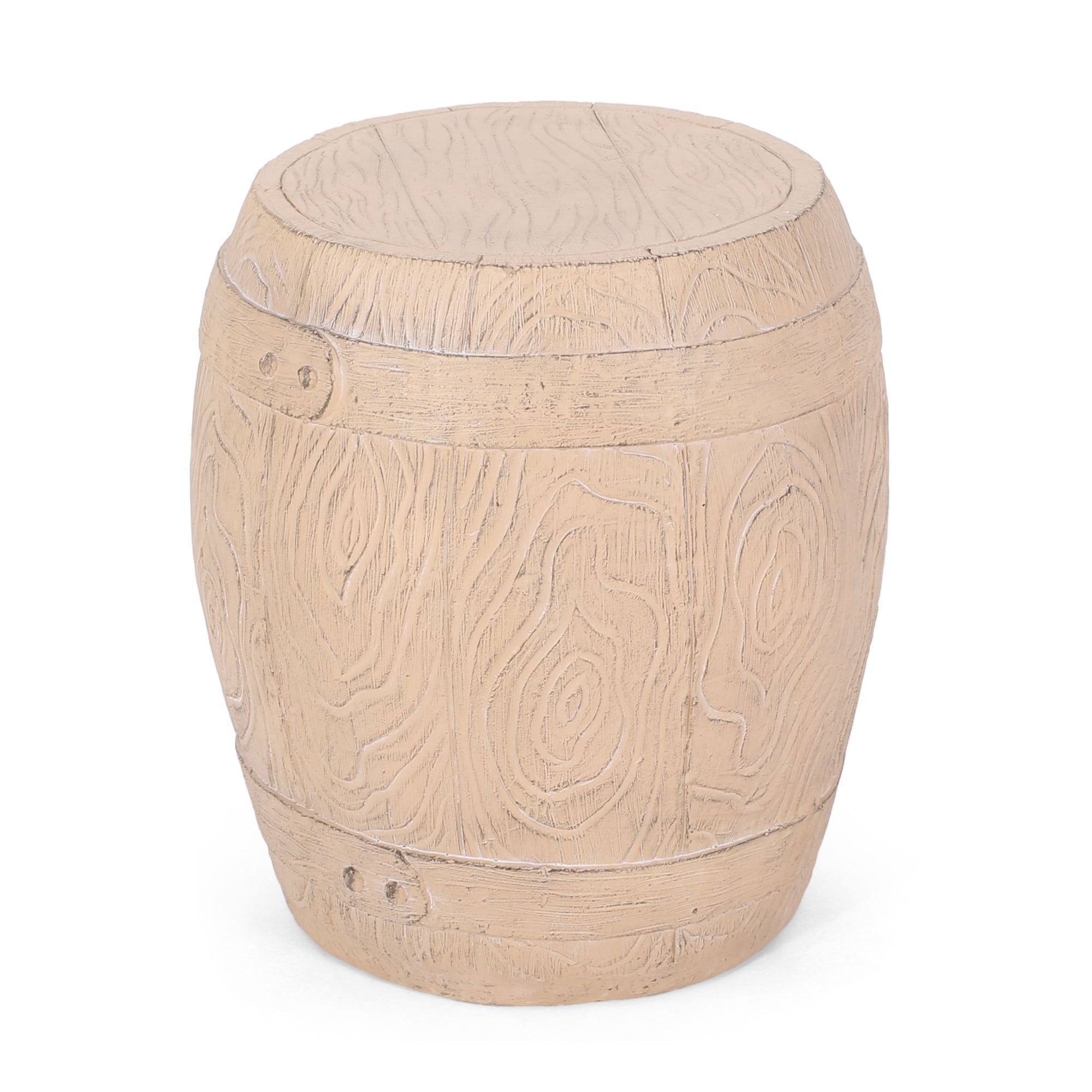 Miki Shinly NHG-4600-01JJ Concrete Side Table Round Outdoor End 16-in W x 16-in L