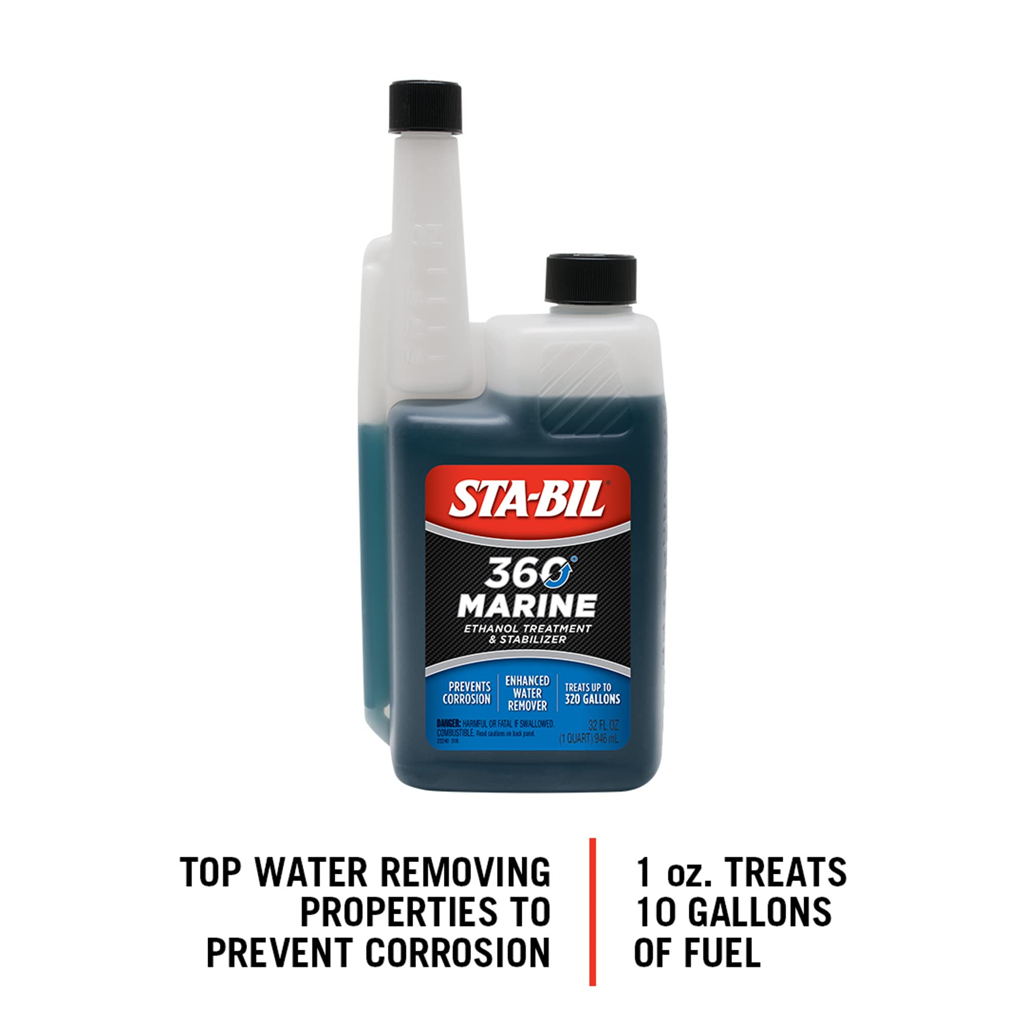 STA-BIL STABIL 360 Marine Ethanol Treatment Fuel Stabilizer 32oz for ...