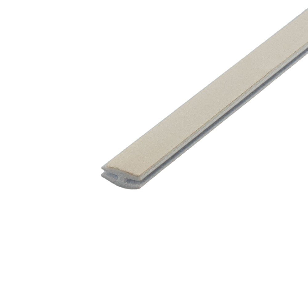 Outwater 3P1.27.00893 H Channel Fits Material 1/16-in Thick White Rigid PVC Divider Moulding with Adhesive 46-in Length (Pack of 2)
