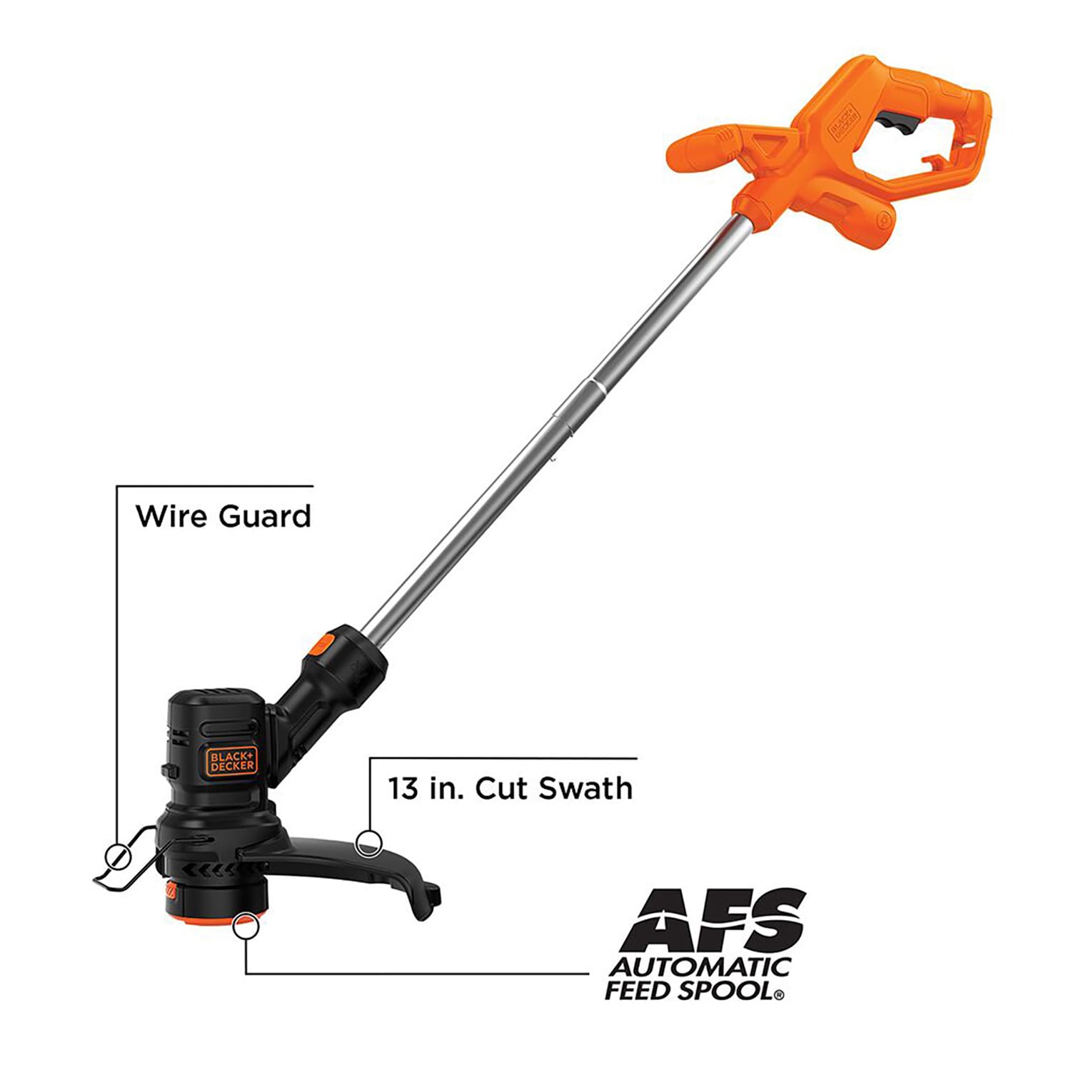 BLACK+DECKER 13-in Straight Shaft Attachment Capable Corded