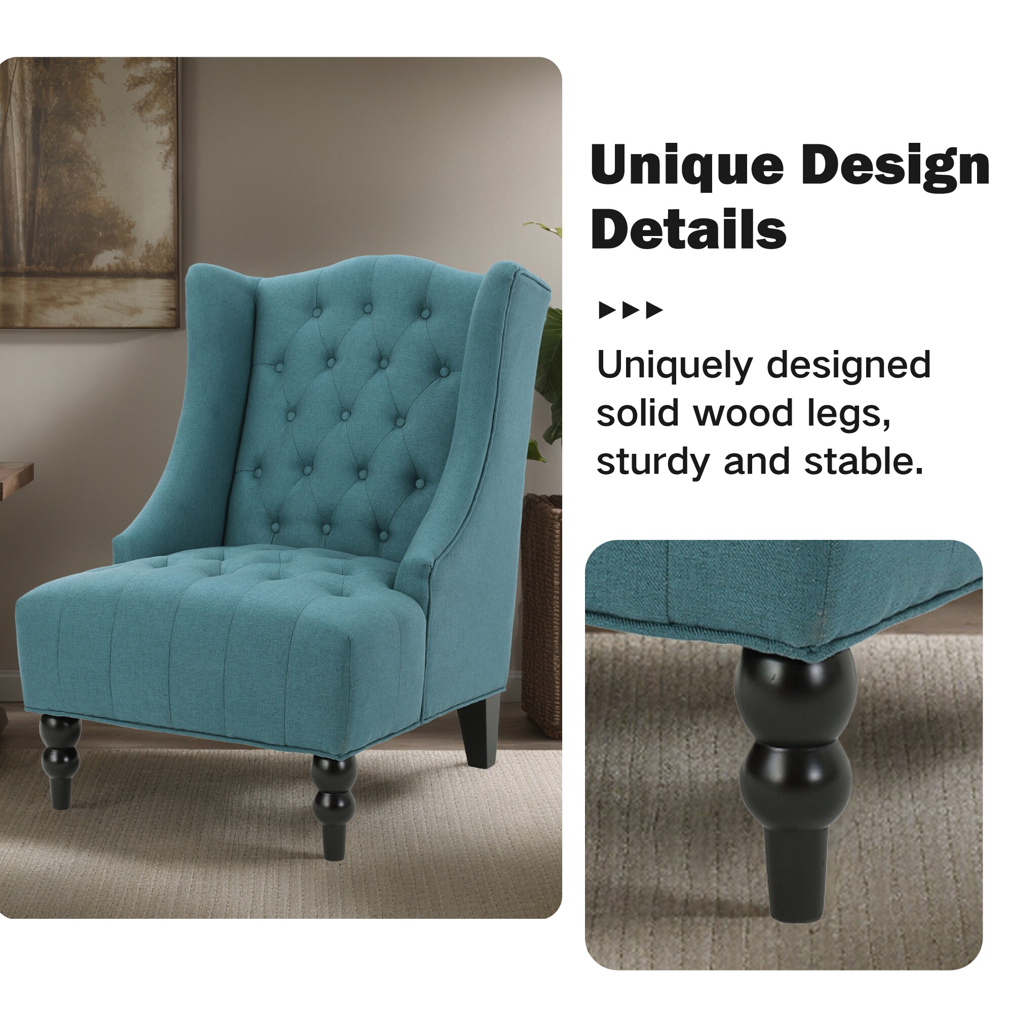 Hrinhom HC-W2005-TEAL chairs - View #7