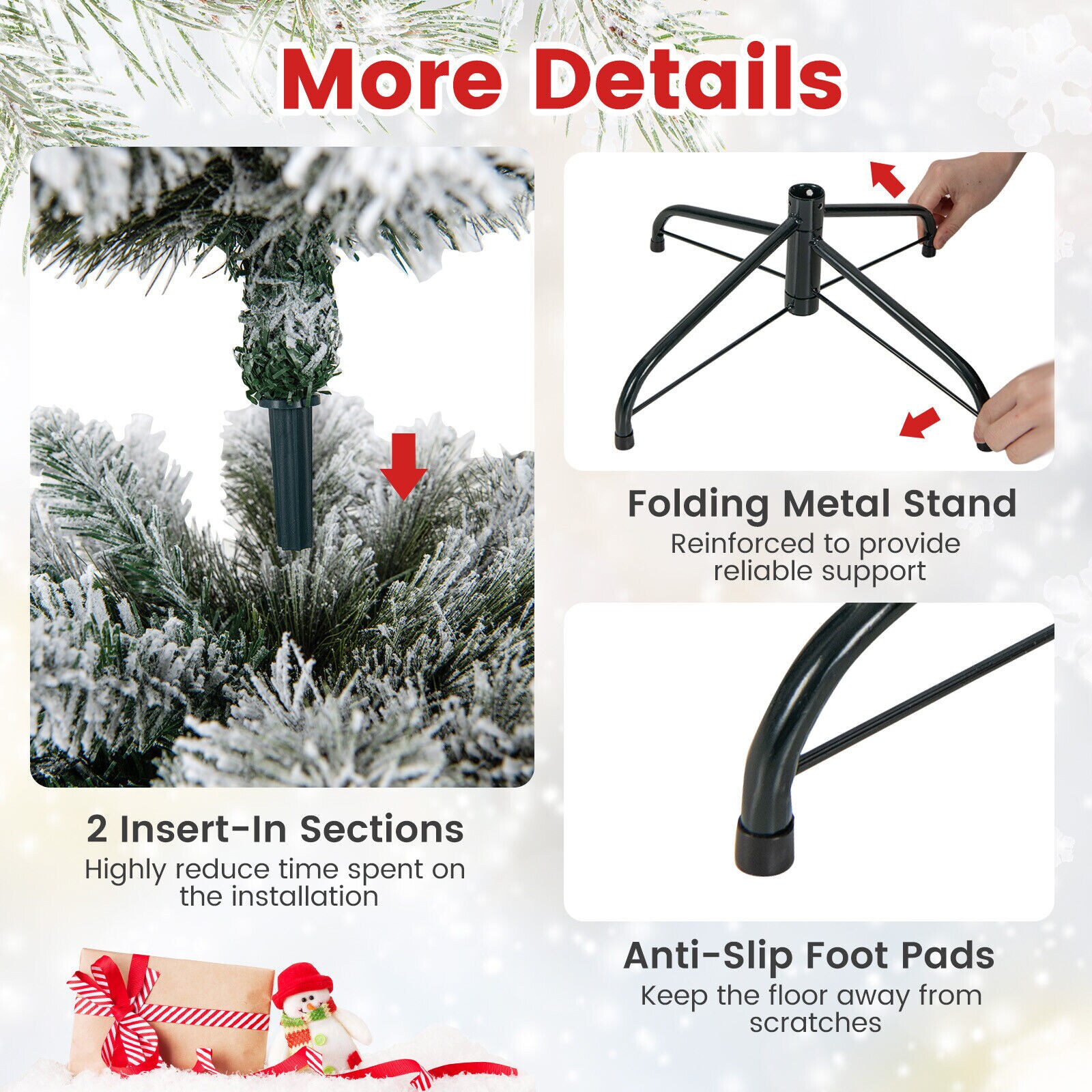 WELLFOR HYG24078US Artificial-Christmas-Trees - View #9