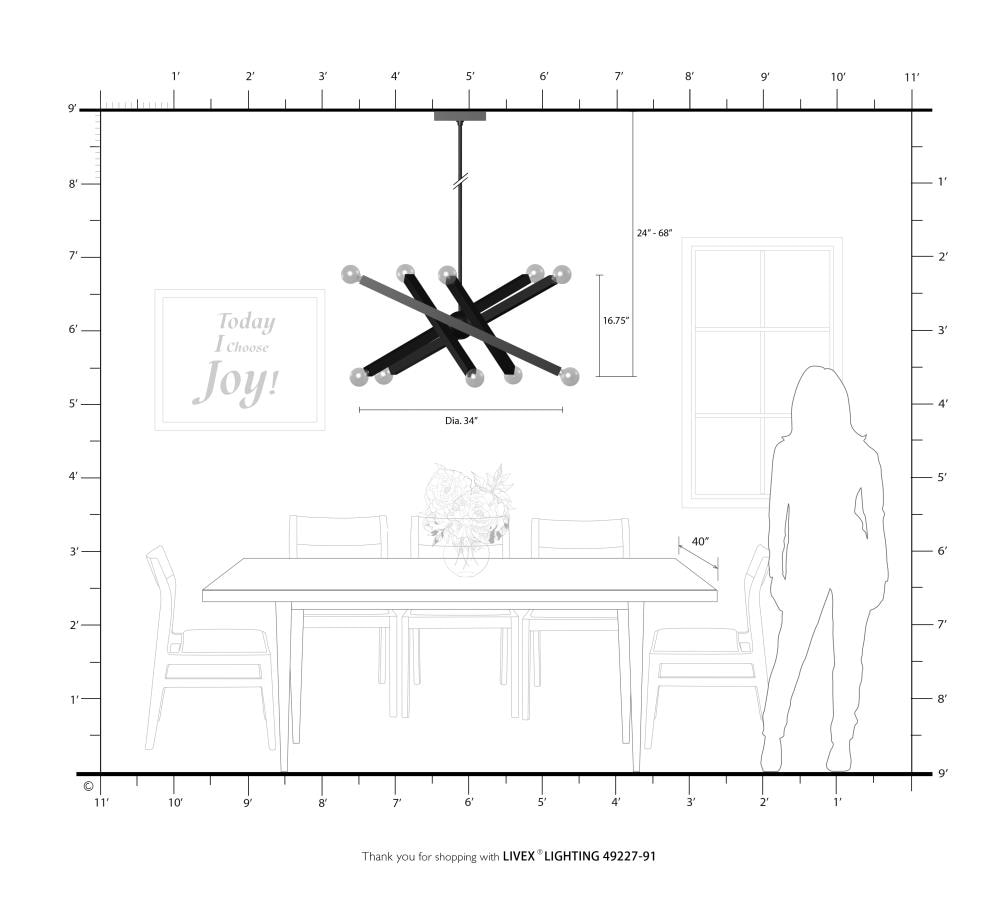 Solna Brushed Nickel 10-Light Modern Chandelier