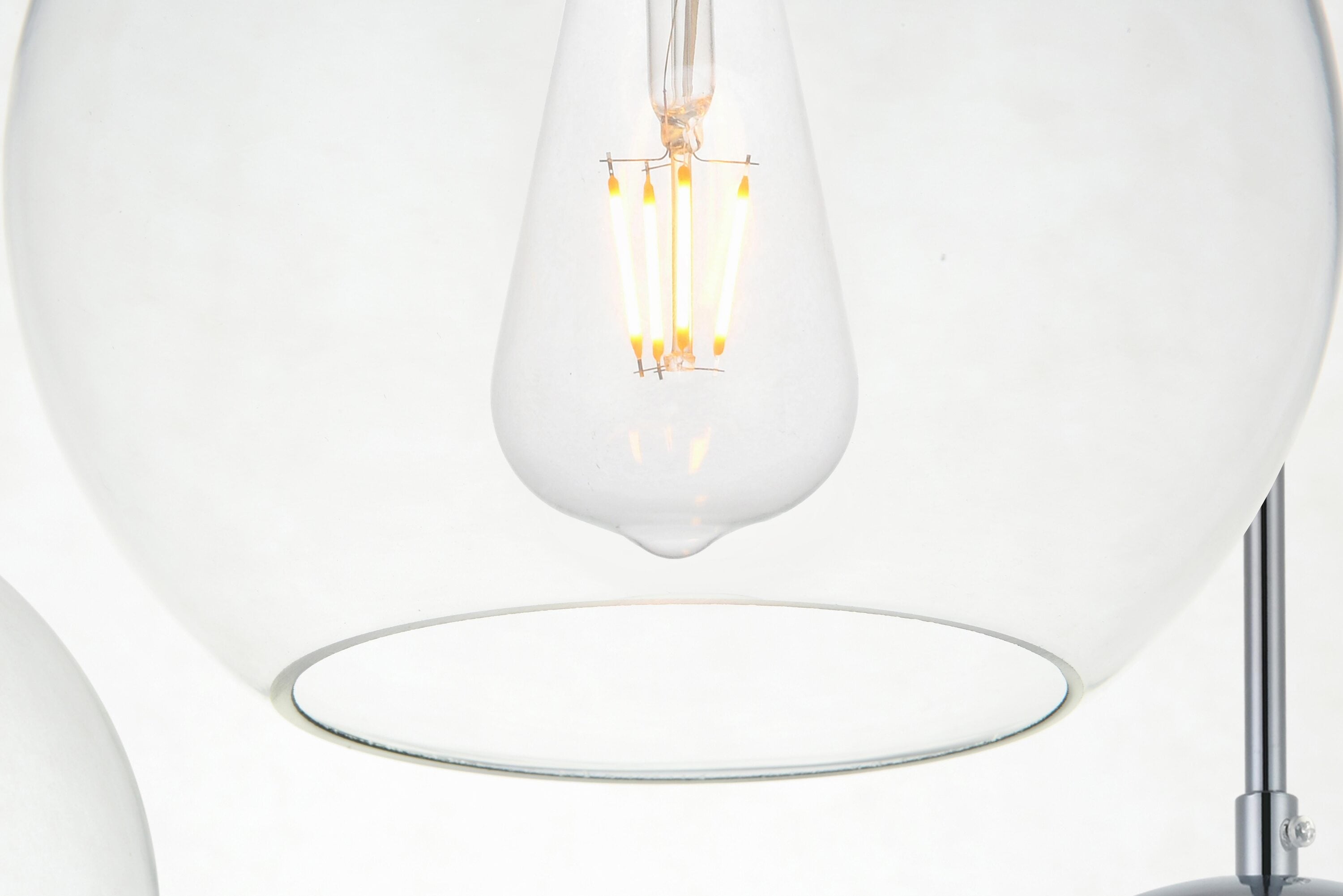 Baxter 7-Light Chrome & Clear Glass Globe Pendant