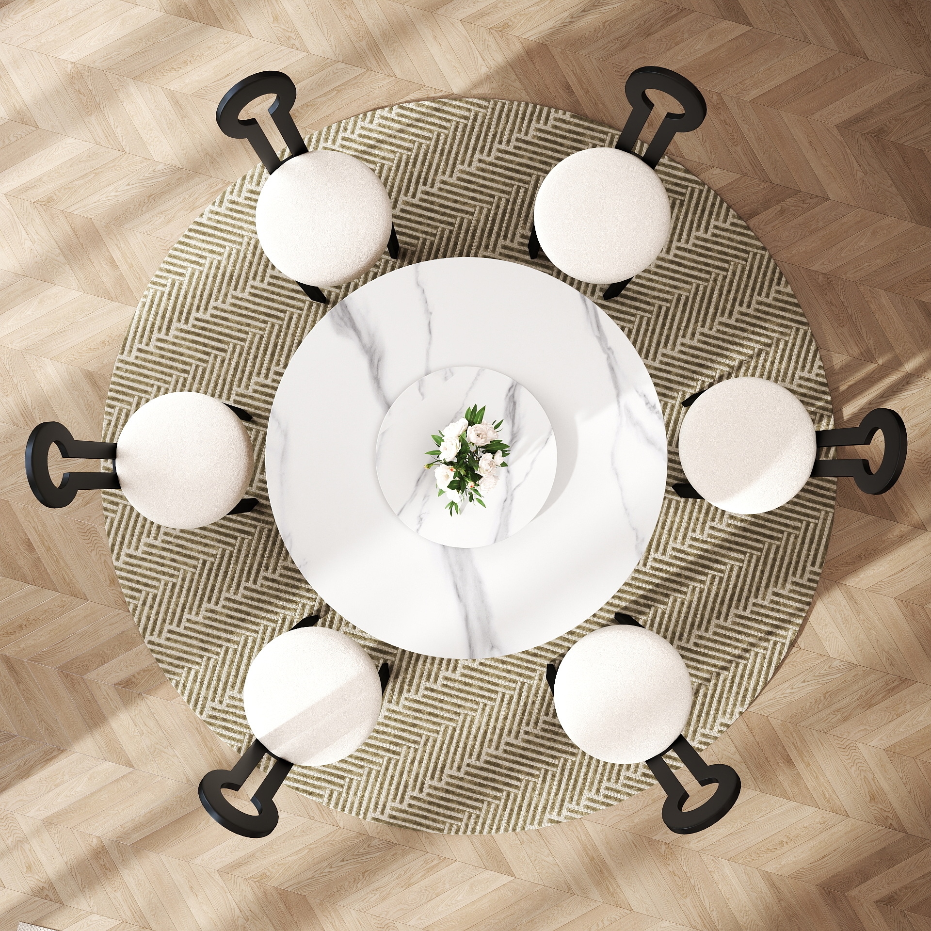 BuotiqHom DH-AT-135W60W9B Dining-Tables - View #4
