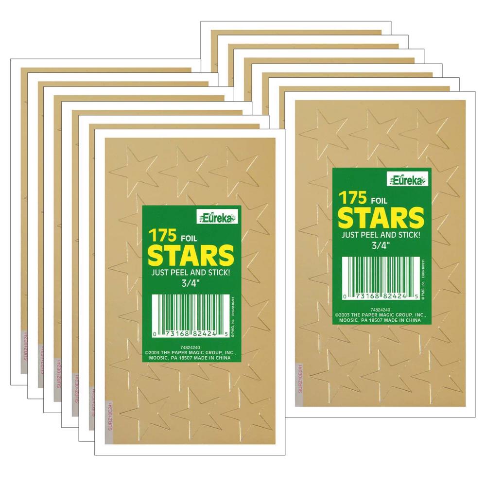 Gold Star Stickers 3/4 Inch