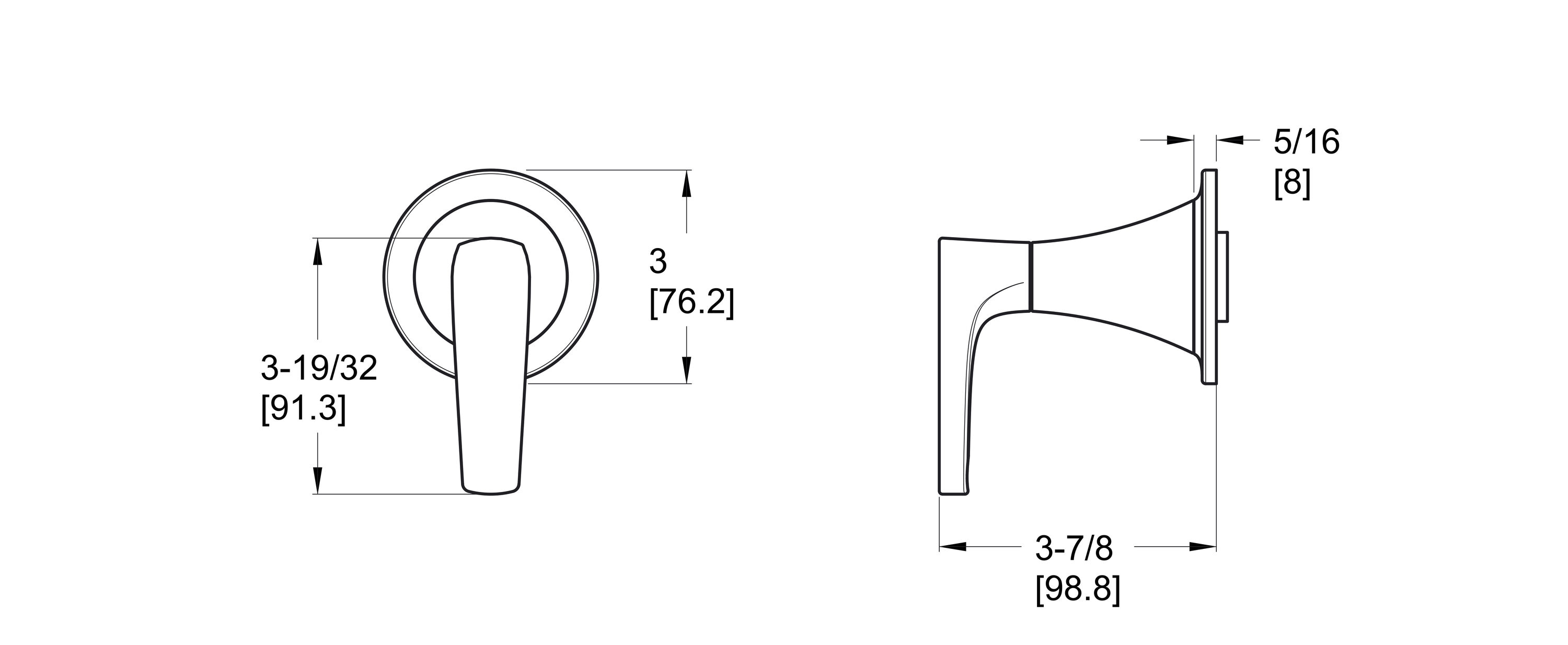 Pfister Polished Chrome 1-handle Lever Shower Faucet Handle 016-mf1c At 