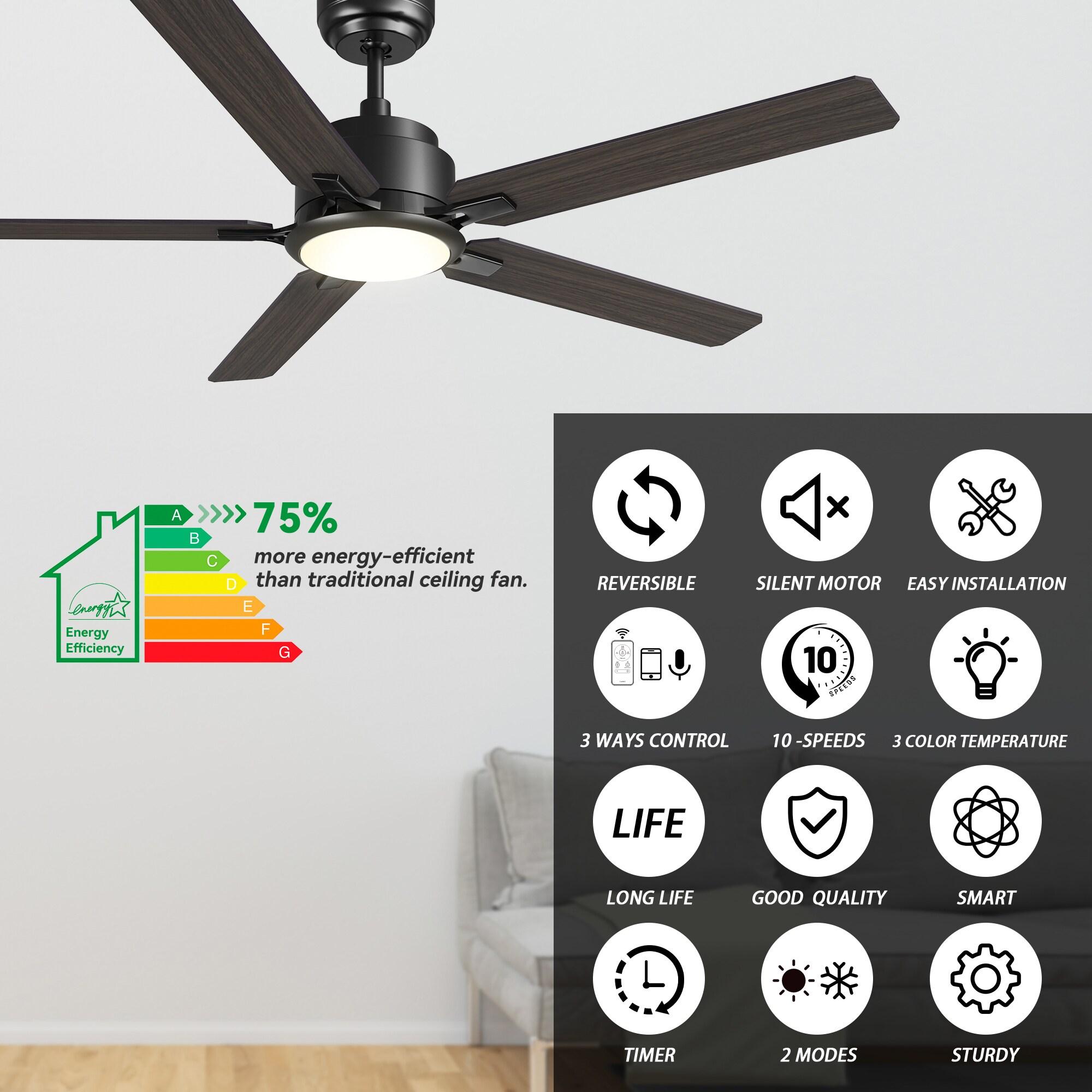 CARRO USA LS565J-L12-BG-1 Ceiling-Fans - View #4