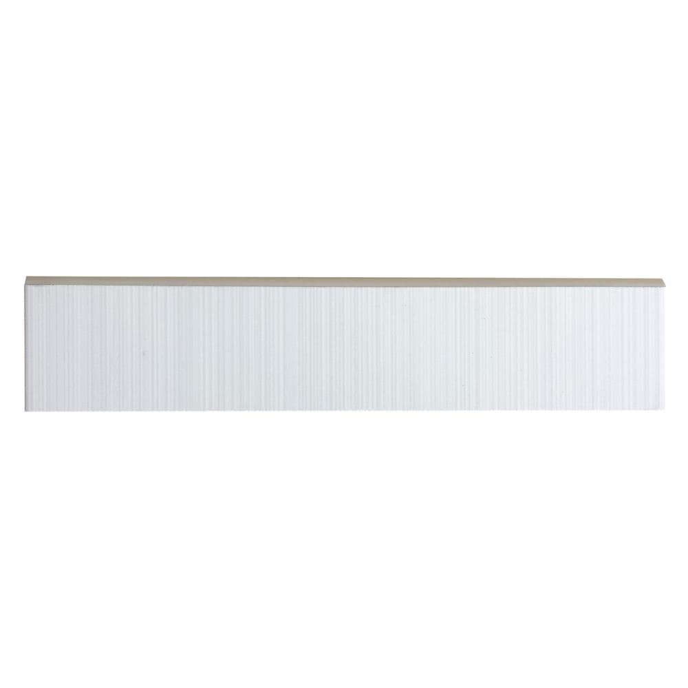 Style Selections LSS683058 Blairlock White 2-in x 10-in Glossy Ceramic Bullnose Tile ( 0.132-sq ft / Piece )