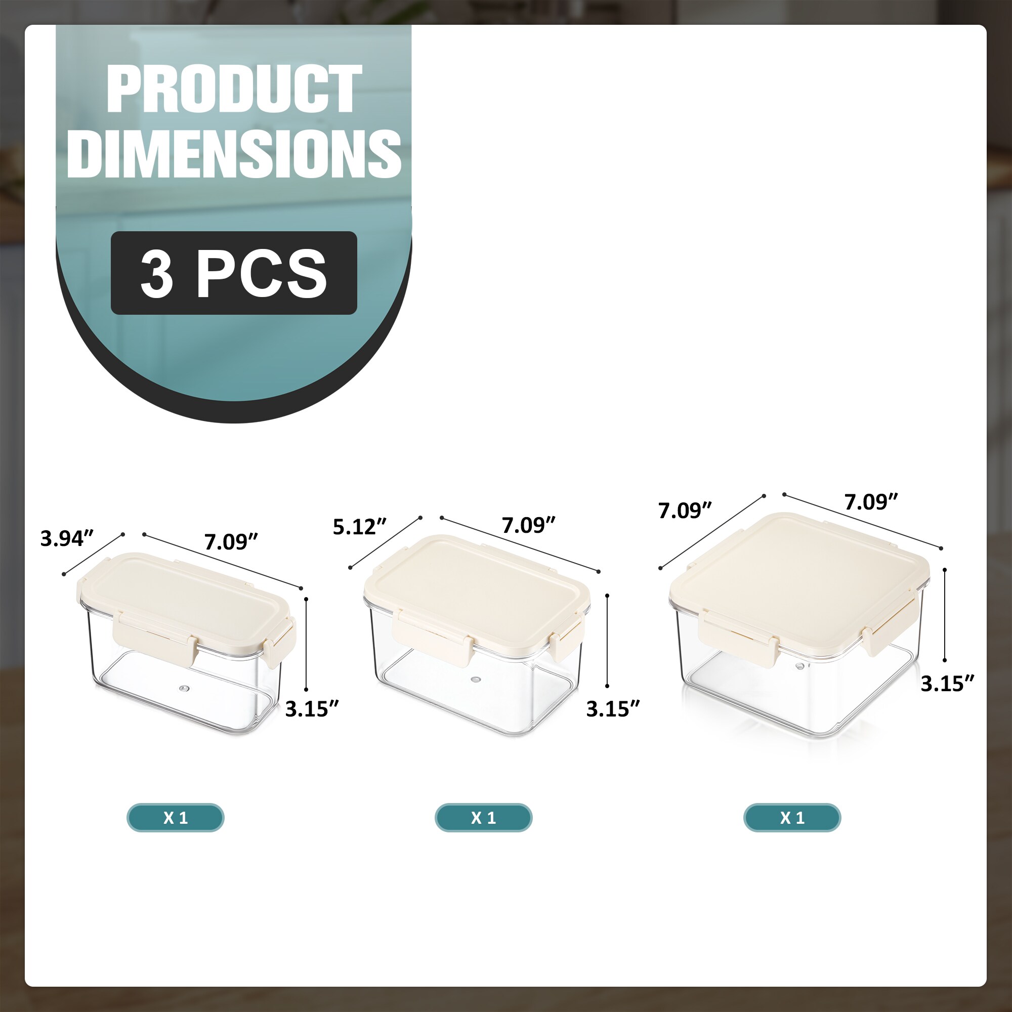 SORBUS STG-SET4 Food-Storage-Containers - View #3