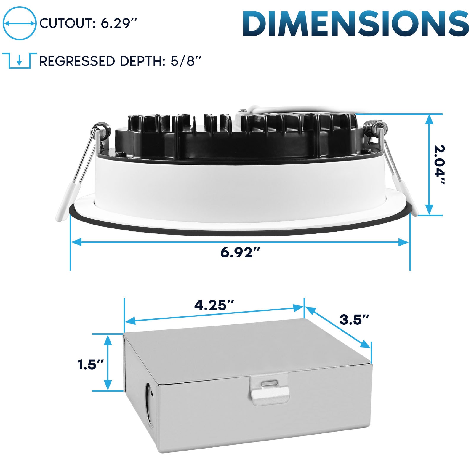 Luxrite LED Recessed Lights 6-1/4-in LED Remodel or new construction ...
