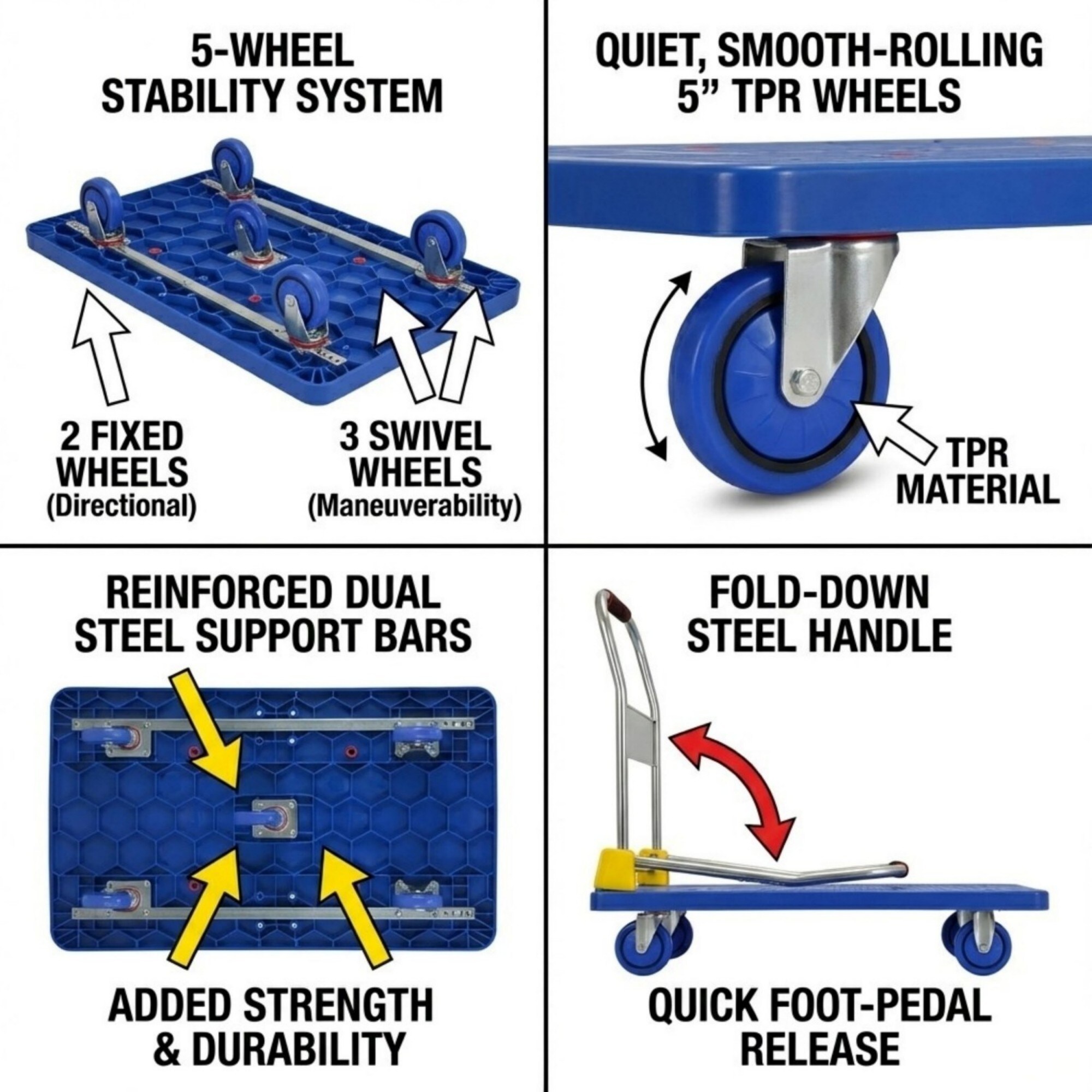 Adrinfly LAD0415HG48 Hand-Truck-Dollies - View #5