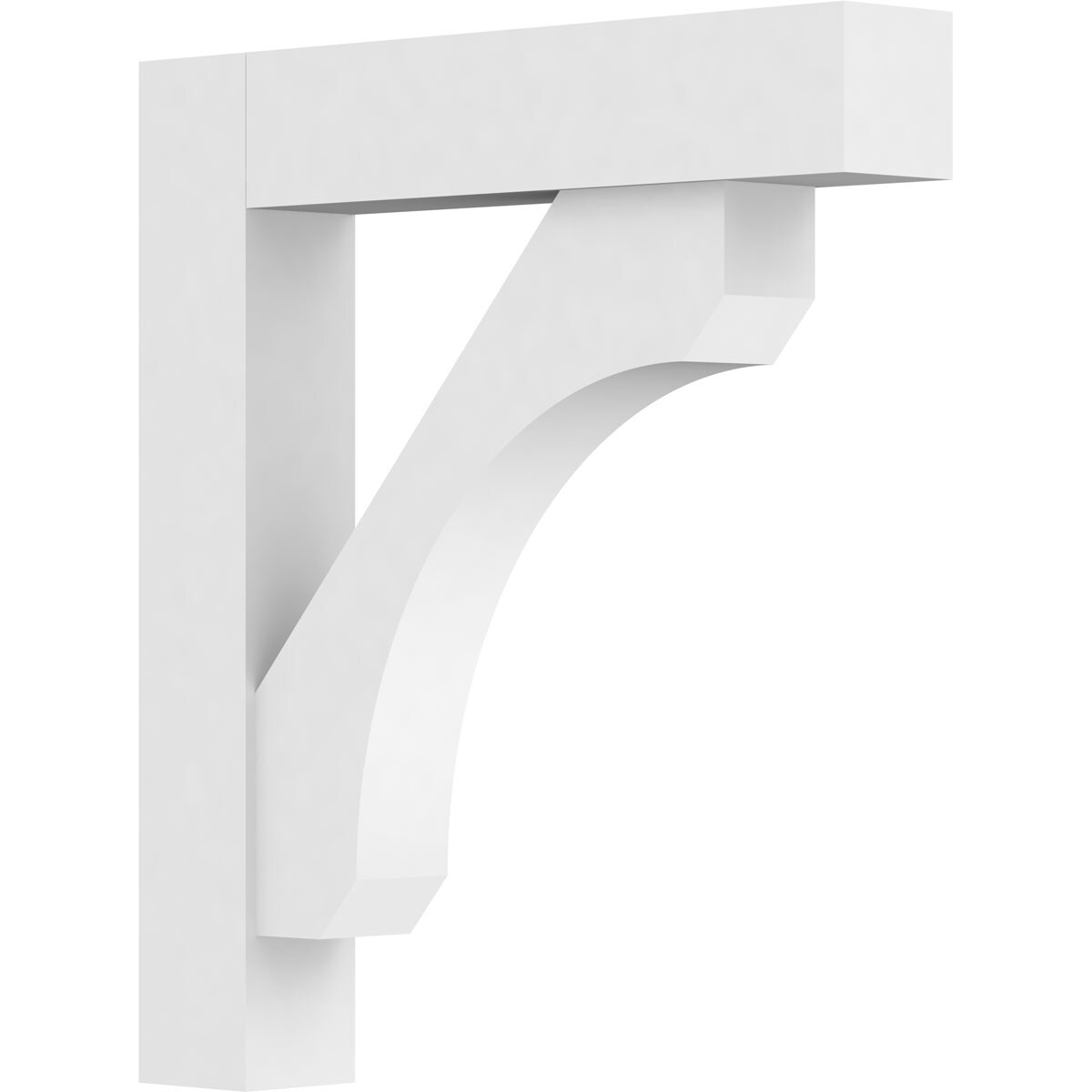 Ekena Millwork BKTP03X20X20LEC05 Standard Legacy 3-in x 20-in x 20-in White PVC Standard bracket