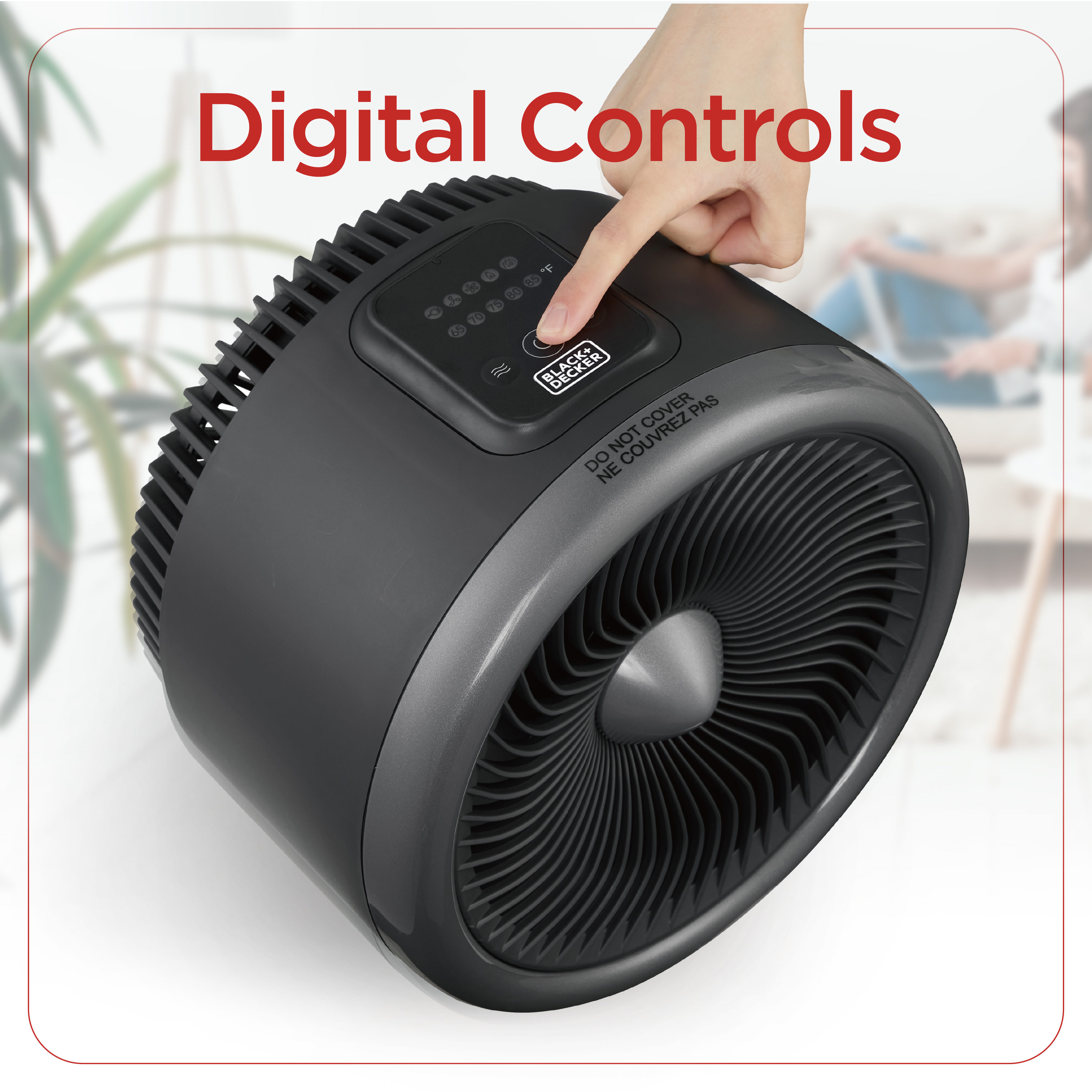 Black+decker Oscillating Digital Controls Ceramic Tower Heater