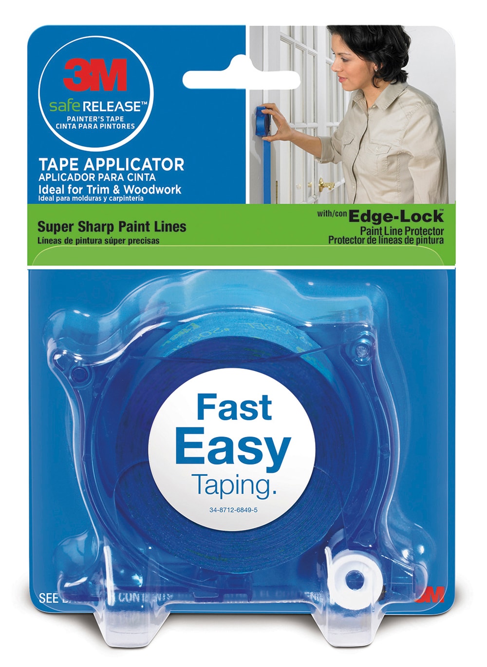 3M Safe-Release Blue Tape Applicator Masking Tape Dispenser at