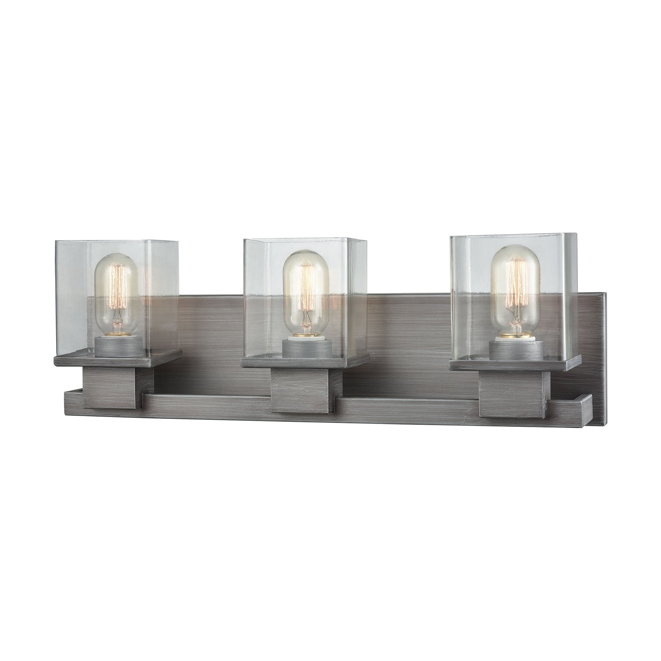 Westmore by ELK Lighting LWVL-220308181 Holdfast 22-in 3-Light Weathered Zinc LED Modern/Contemporary Vanity Light