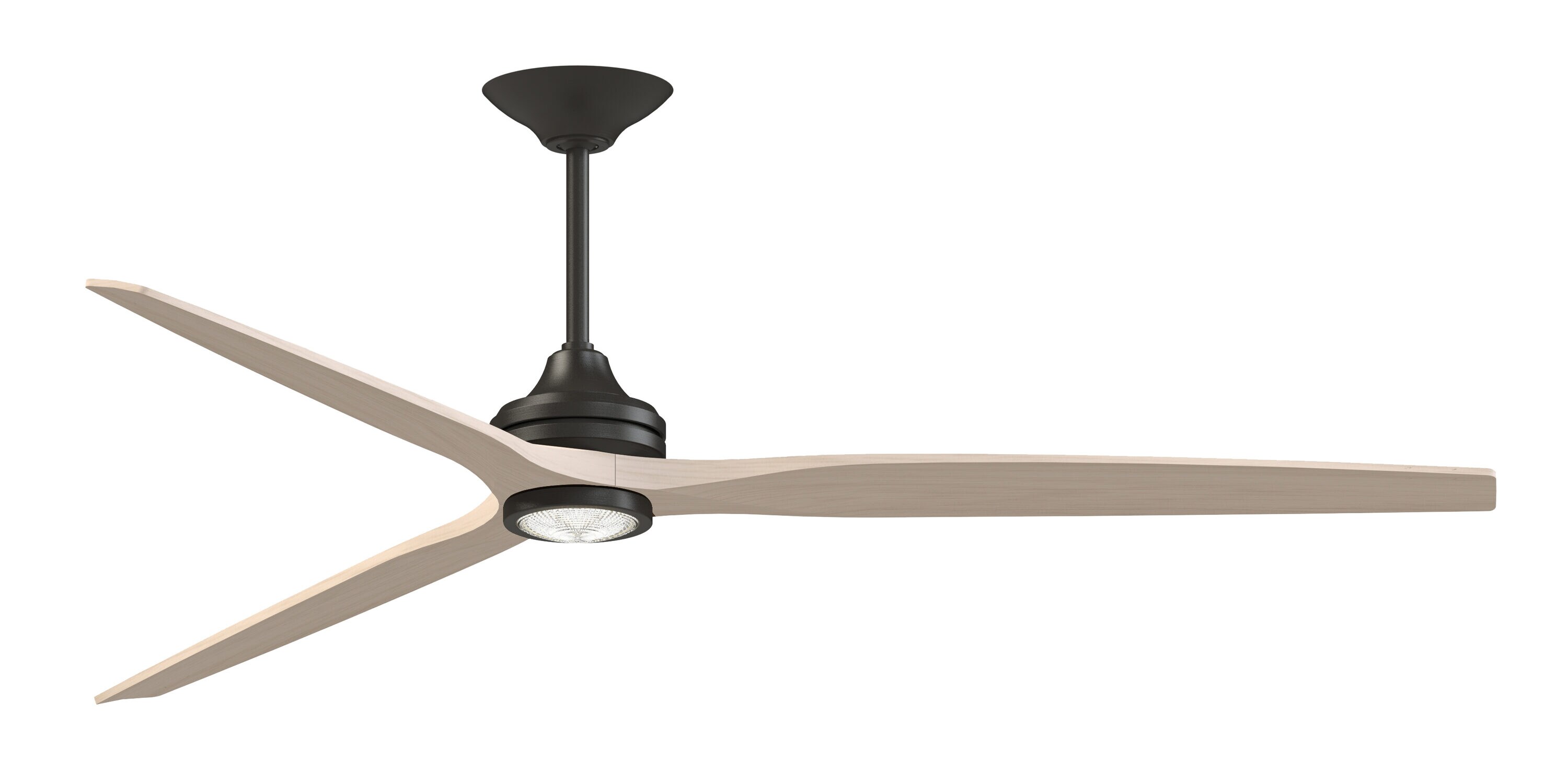 Fanimation Spitfire 84-in Dark Bronze with White Washed Blades Color-changing Integrated LED Indoor/Outdoor Smart Propeller Ceiling Fan with Light -  FPD6721BDZ-84WW-LK