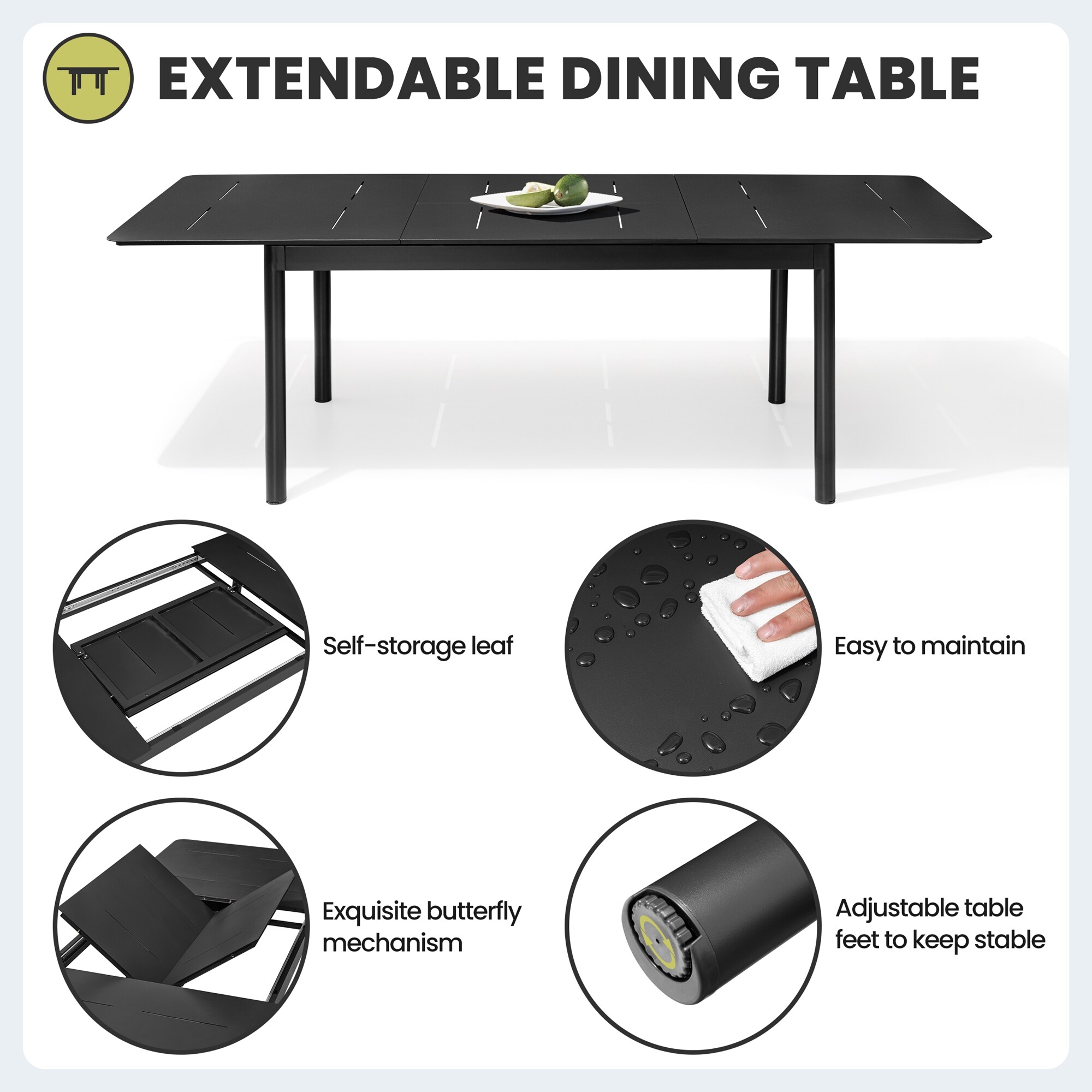 Crestlive Products CL-TB035BLK Patio-Tables - View #4