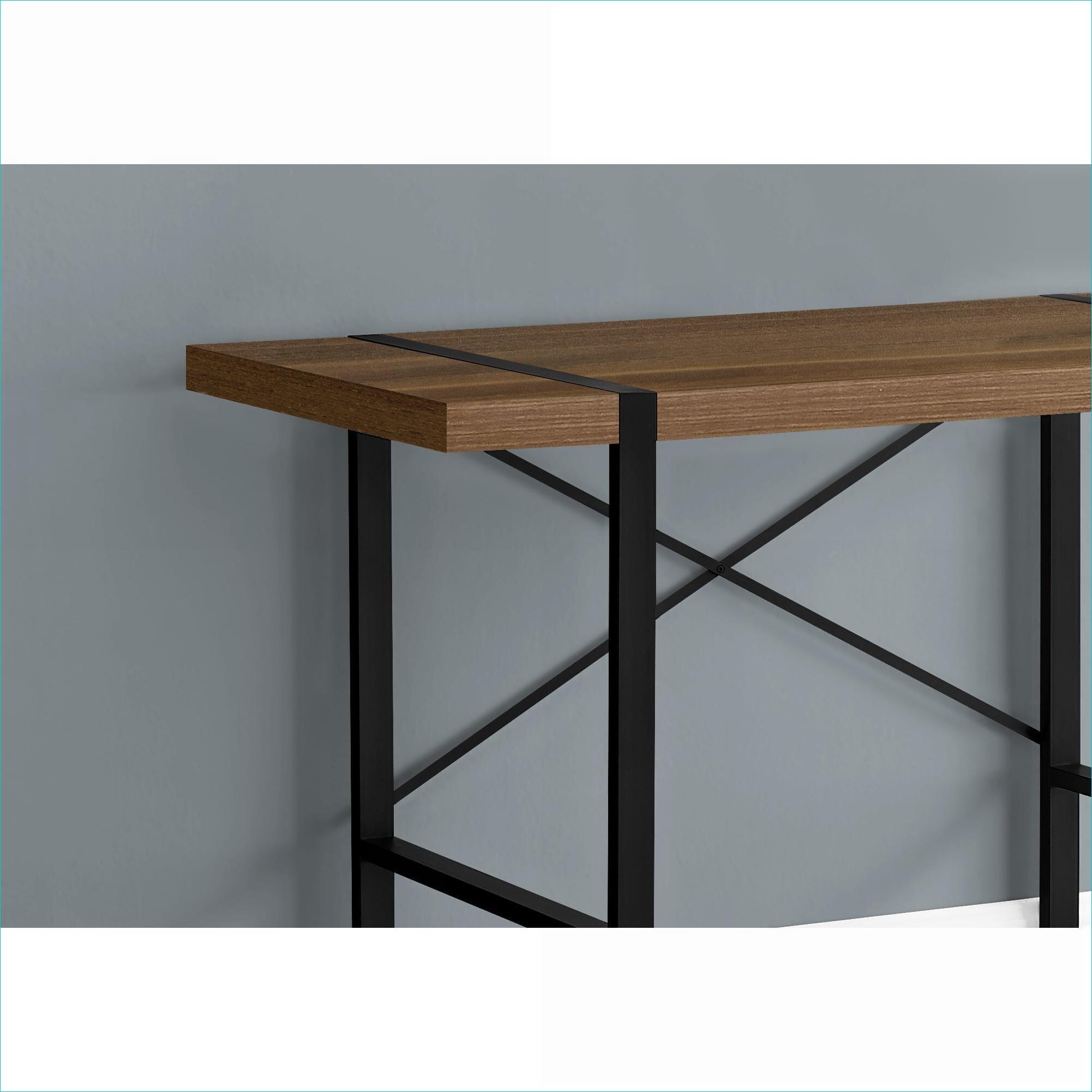 Watnature Particle board compact modern computer desk rich brown walnut ...