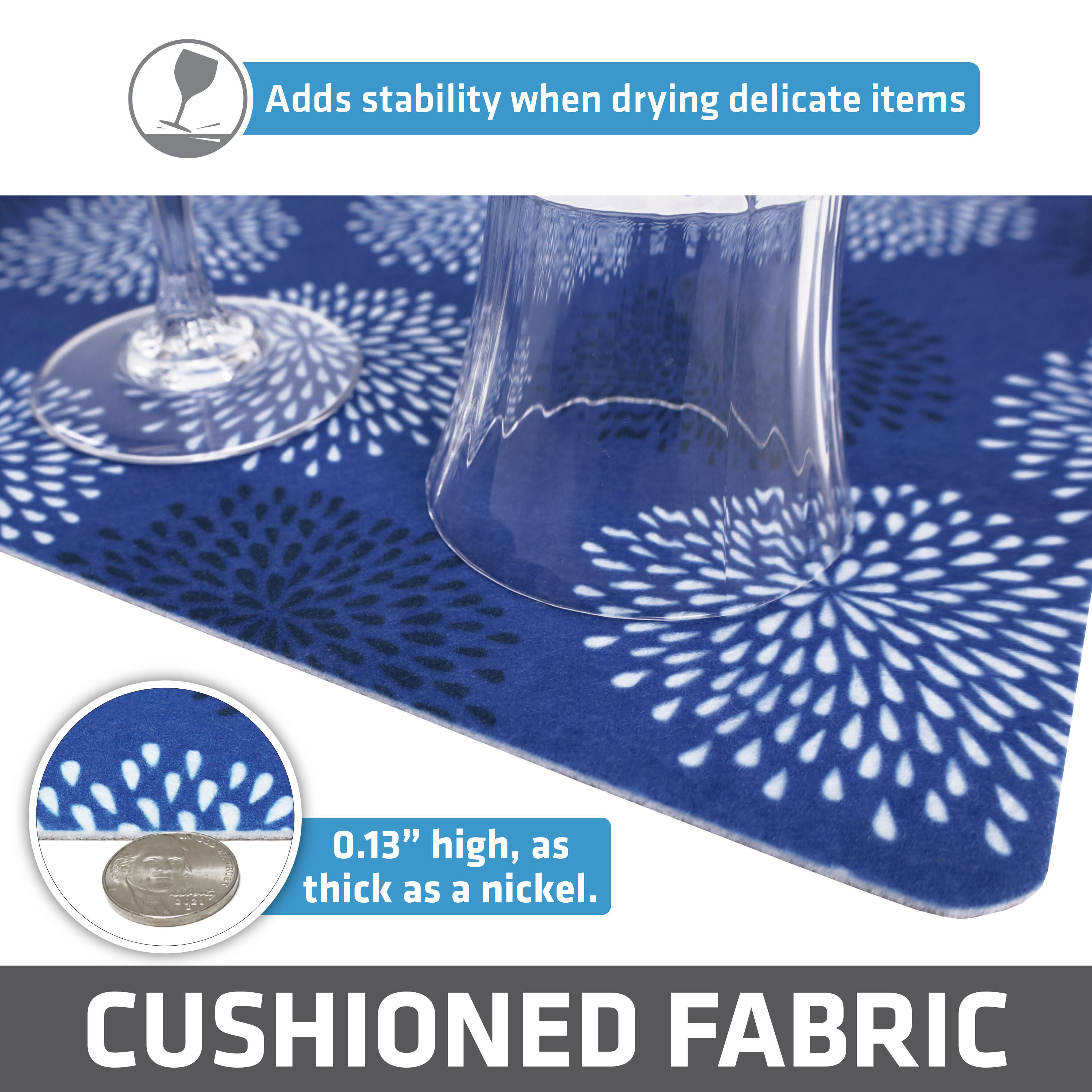Drymate Luxury Fabric Shelf Liners, Cushioned Material - Absorbent,  Waterproof, Machine Washable & Reviews
