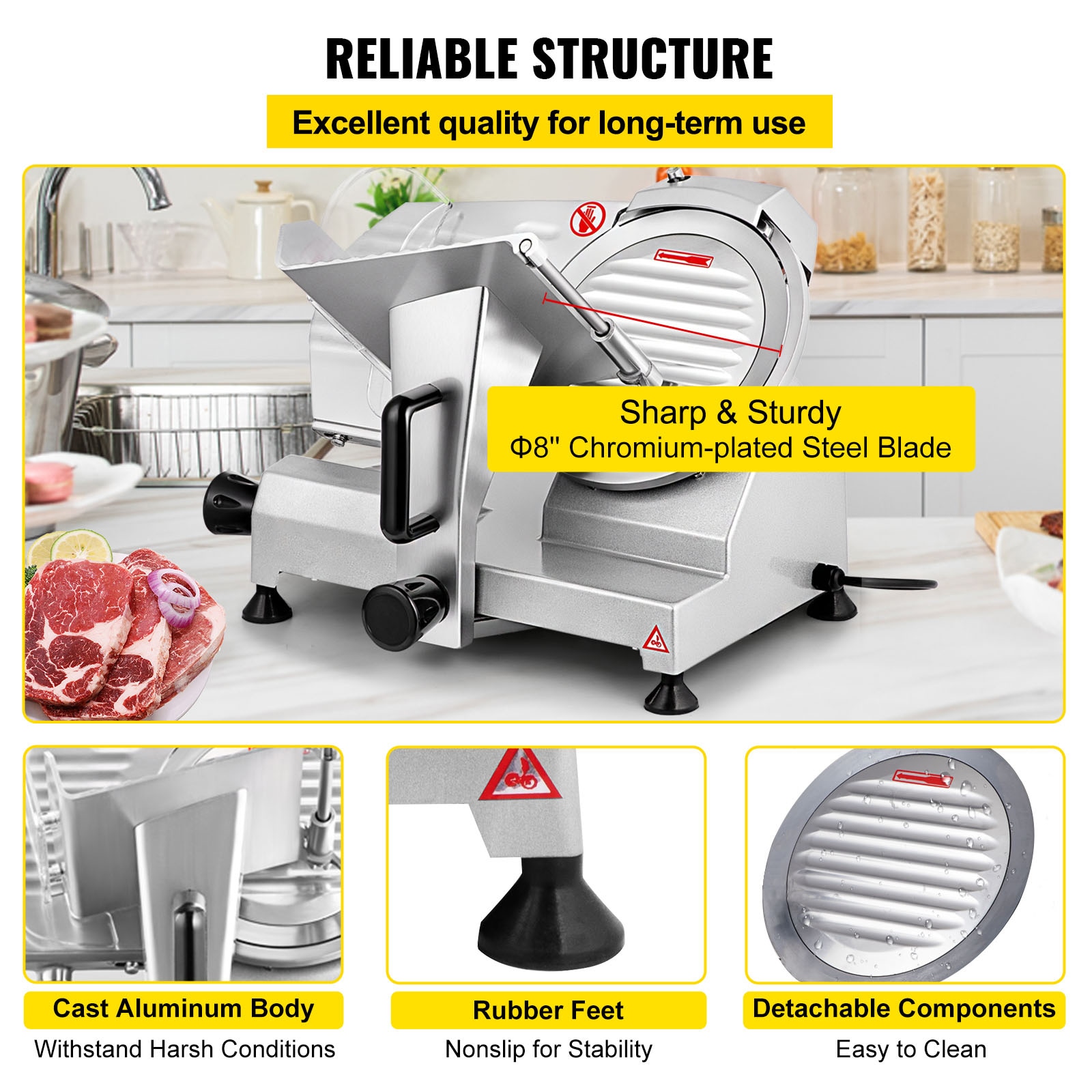 VEVOR SCSYDRQPJ24002501V1 Food-Slicers - View #5