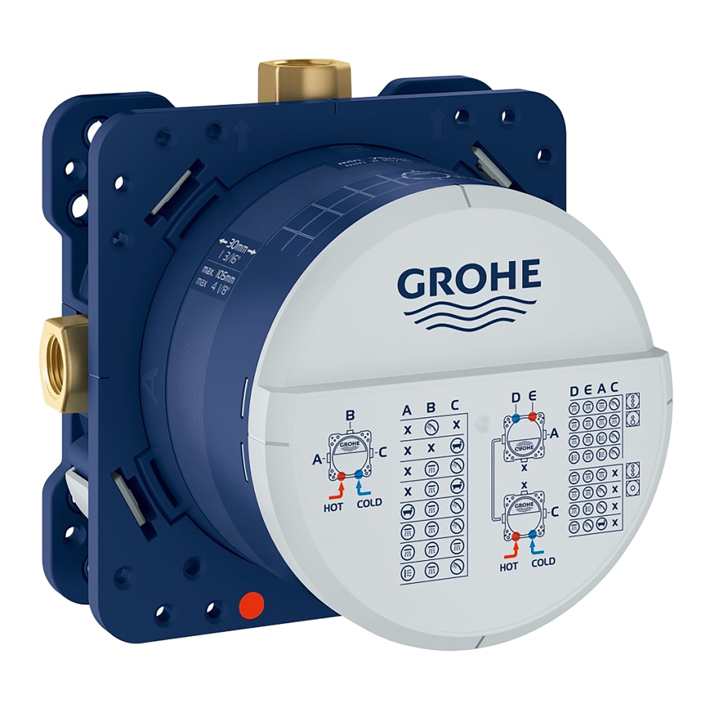 GROHE 35601000 FNPT x 1/2-in OD FNPT Brass Shower valve
