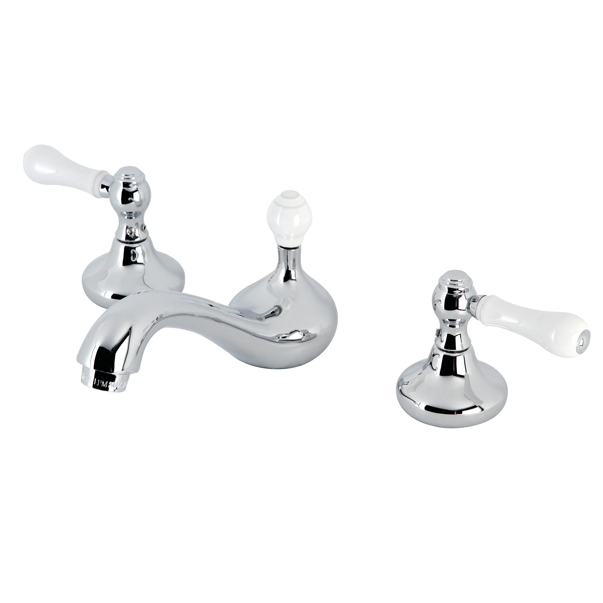 Elements of Design ES941PL Chrome Widespread 2-handle Low-arc Residential Handle Bathroom Sink Faucet with Drain
