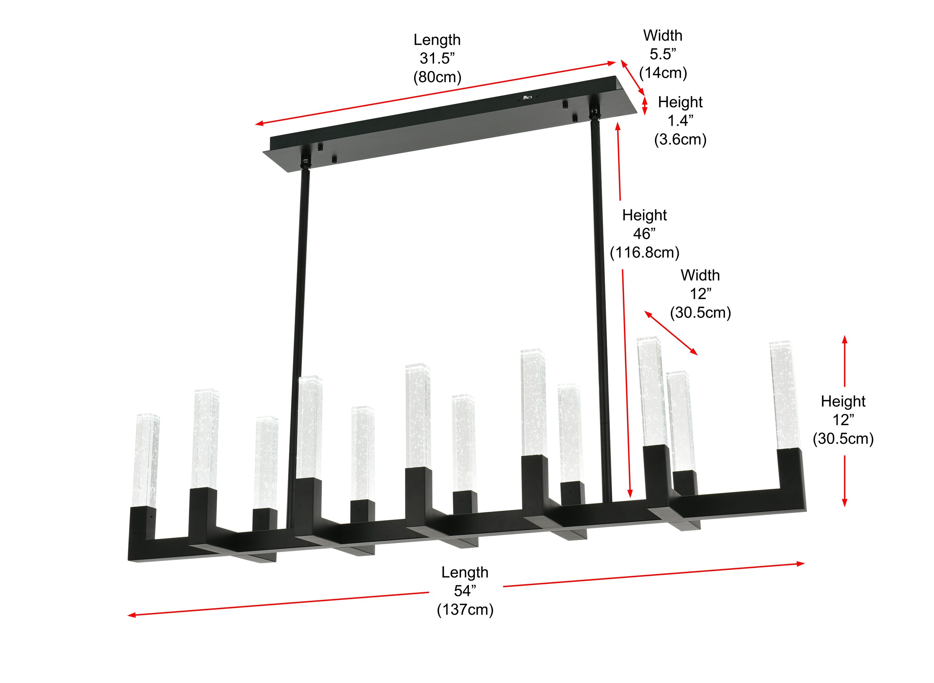 Elegant Decor HF3090G54BK Pendant-Lights - View #11