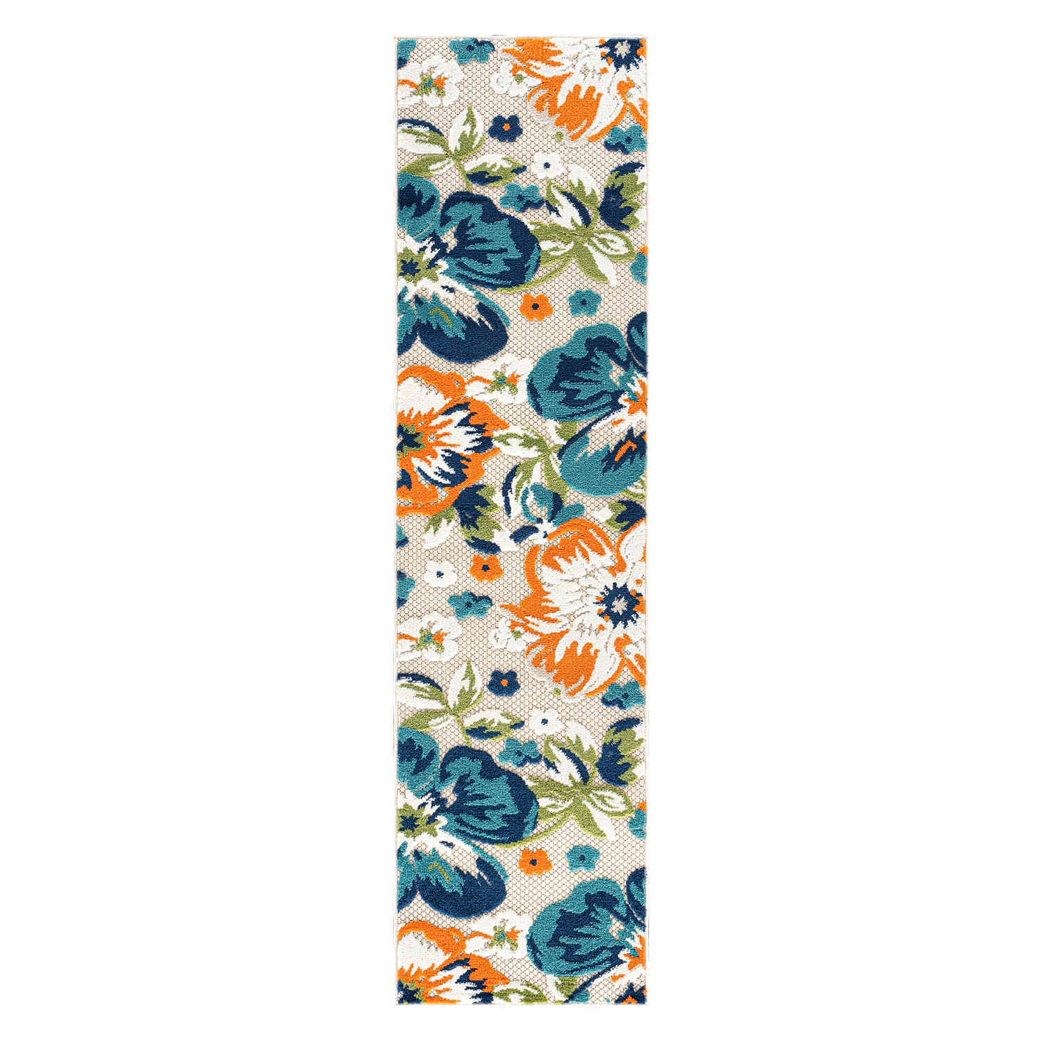 World Rug Gallery 5566MULTI2X7 2 x 7 (ft) Loomed Polypropylene Multi Rectangular Indoor/Outdoor Area rug