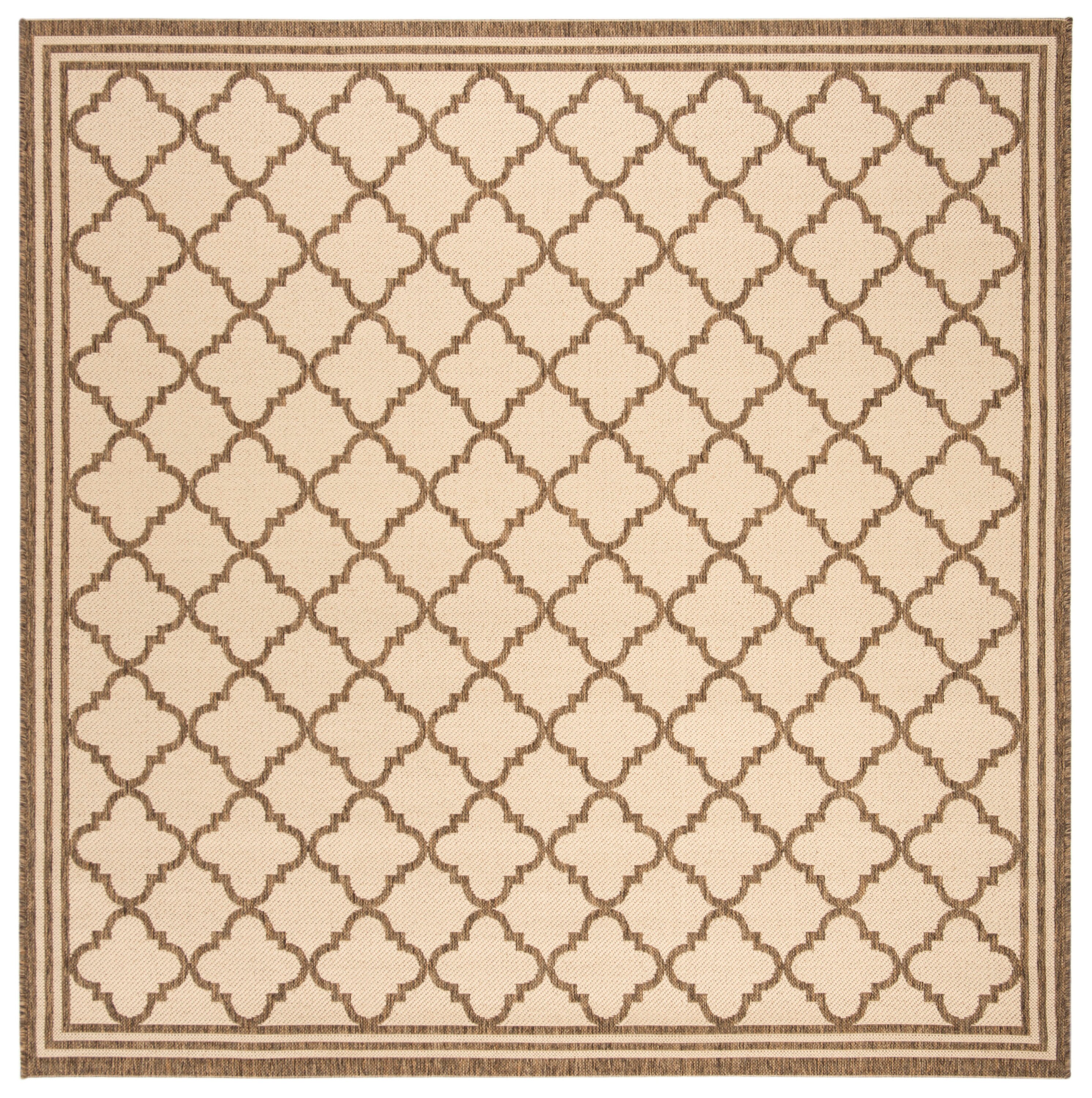 Safavieh LND121C-6SQ Linden Lattice 7 x 7 (ft) Loomed Polypropylene Cream/Beige Square Indoor Trellis Bohemian/Eclectic Area rug
