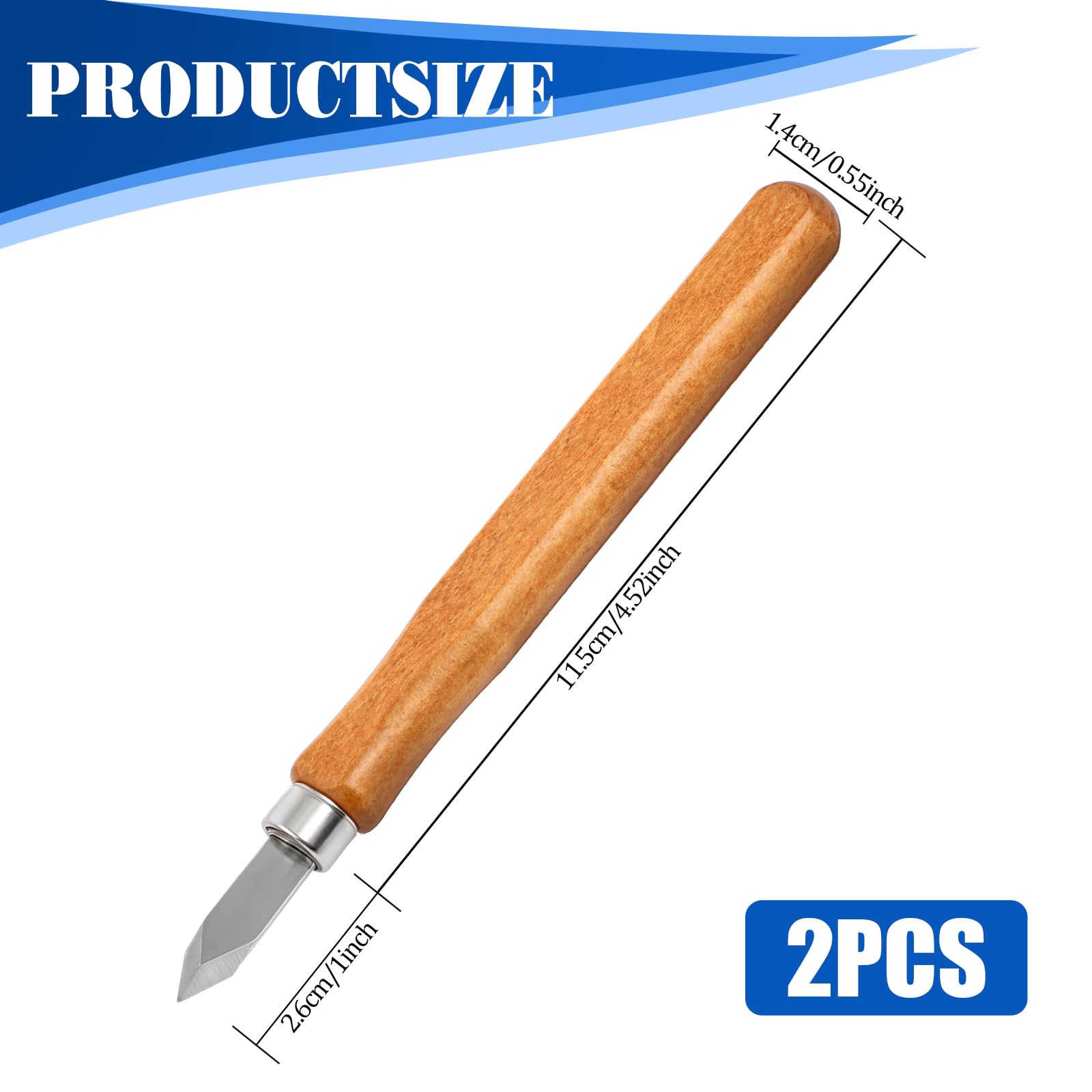 KHKFY 2 Pack Woodworking Marking Knife with High Carbon Steel Double ...