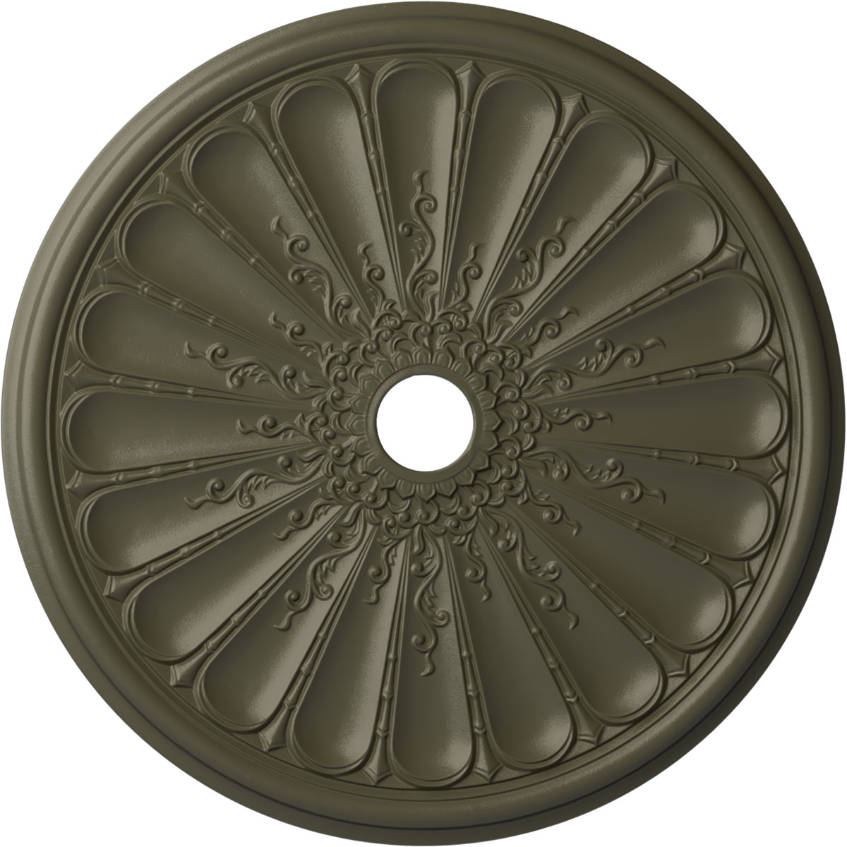 Ekena Millwork CM31KIWHF Kirke 31.5-in W x 31.5-in L Painted Witch Hazel Polyurethane Whole Ceiling Medallion