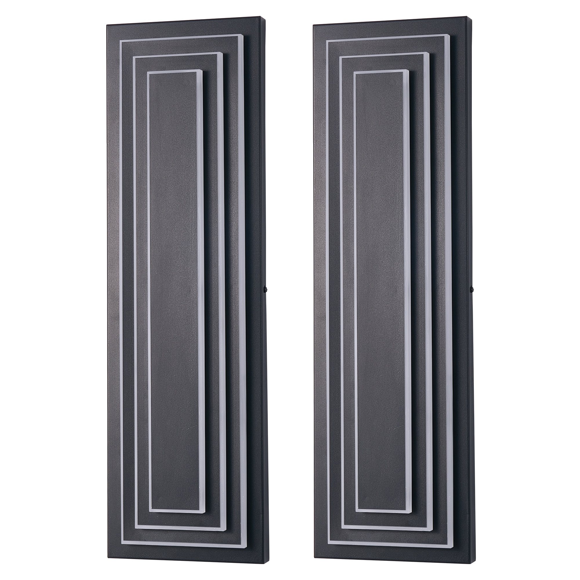 MENCOLULU Outdoor wall Lighting 23.6-in H Matte Black Hardwired Integrated LED Outdoor Wall Light