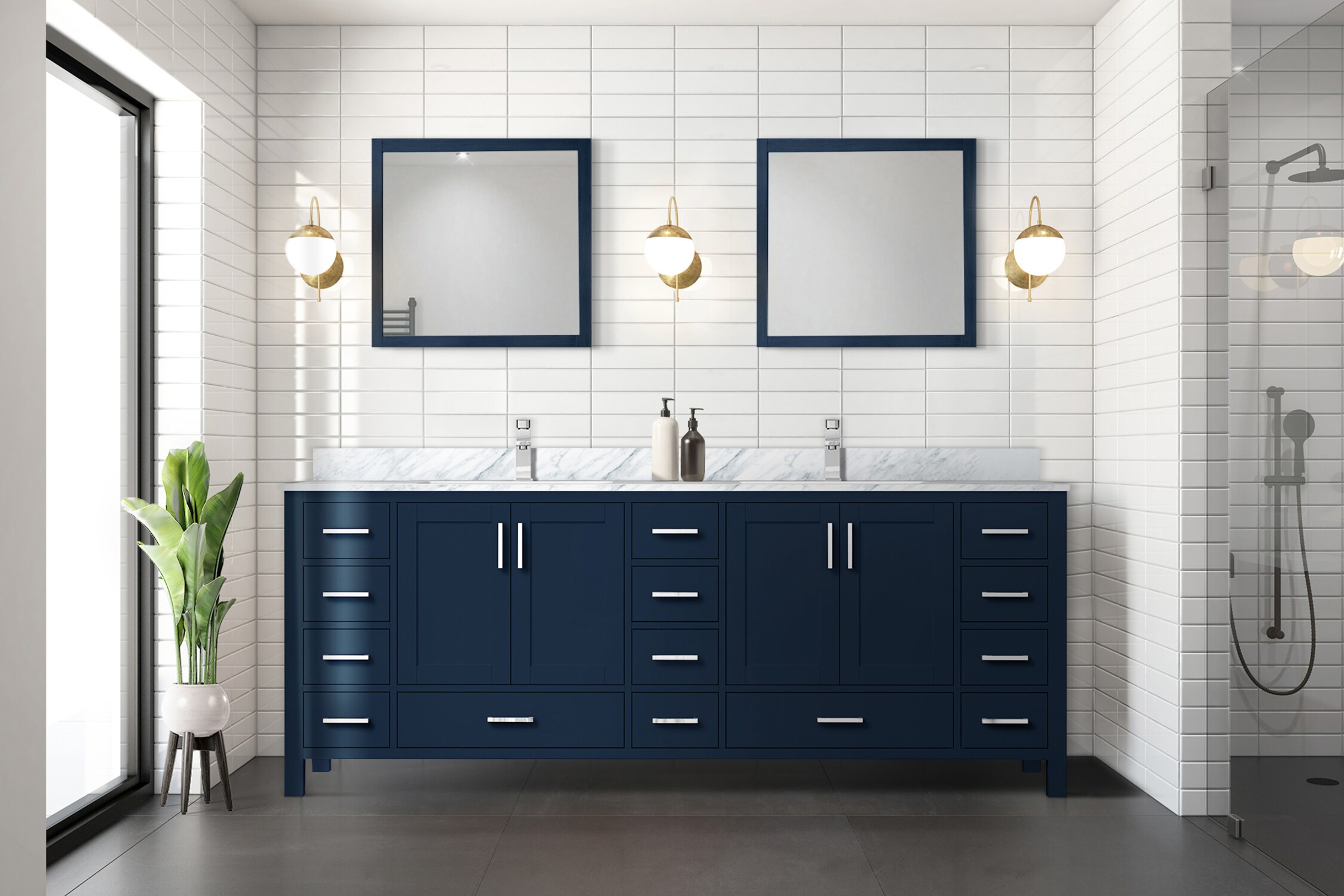 Lexora LJ342284DEDSM34F Bath-Vanity-Combo - View #11