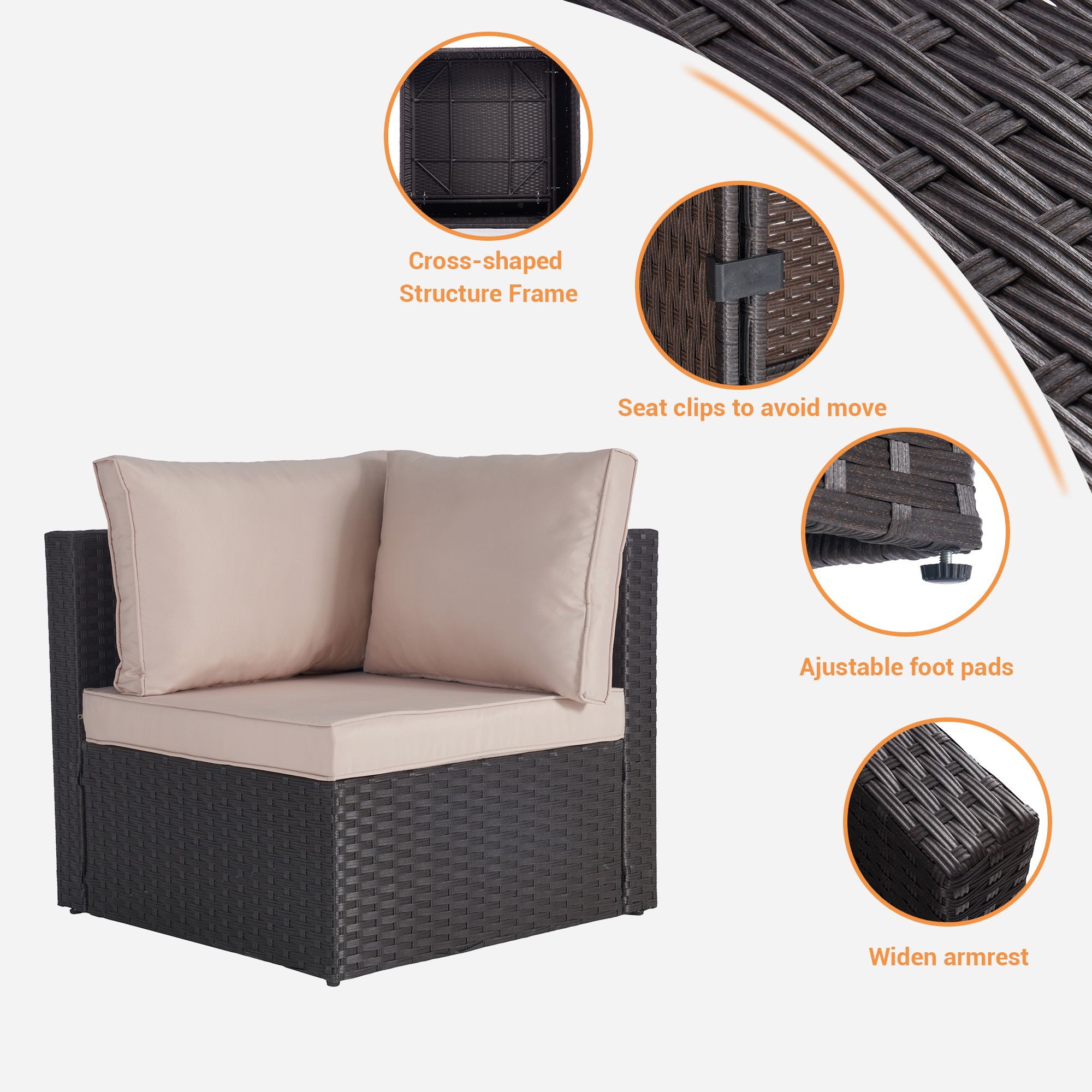 SANSTAR L-WS702-SN-V1 Patio-Conversation-Sets - View #4