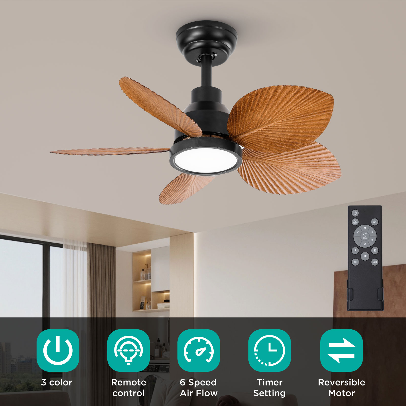 ocioc OC30-BK-5D-B1 Ceiling-Fans - View #7