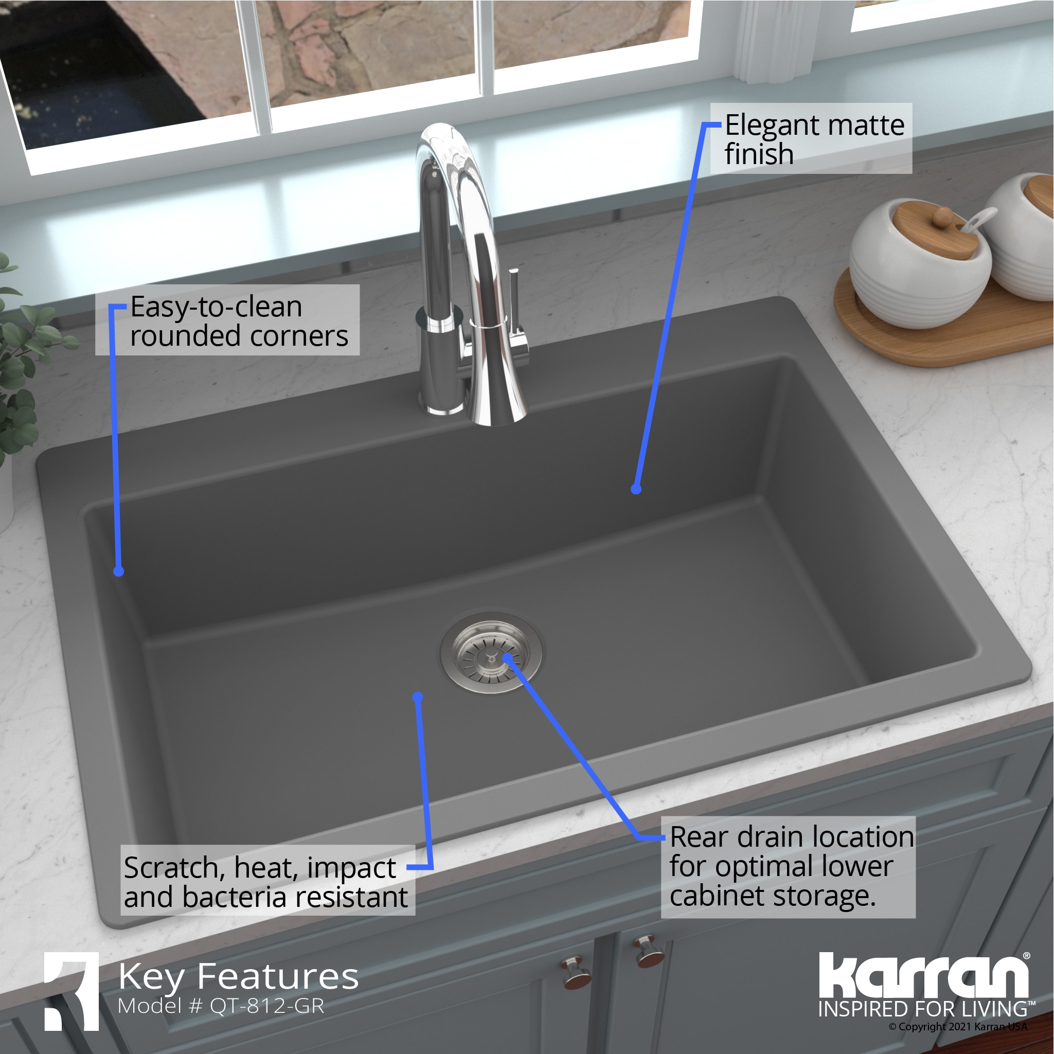 Karran QT-812-GR Kitchen-Sinks - View #8