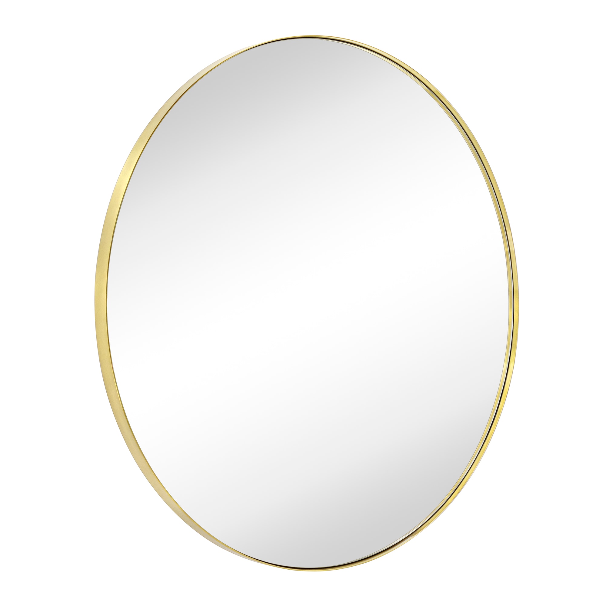 TEHOME GC-0Y125 Yolanta 36-in x 36-in Polished Round Bathroom Vanity Mirror ( Brushed Gold )