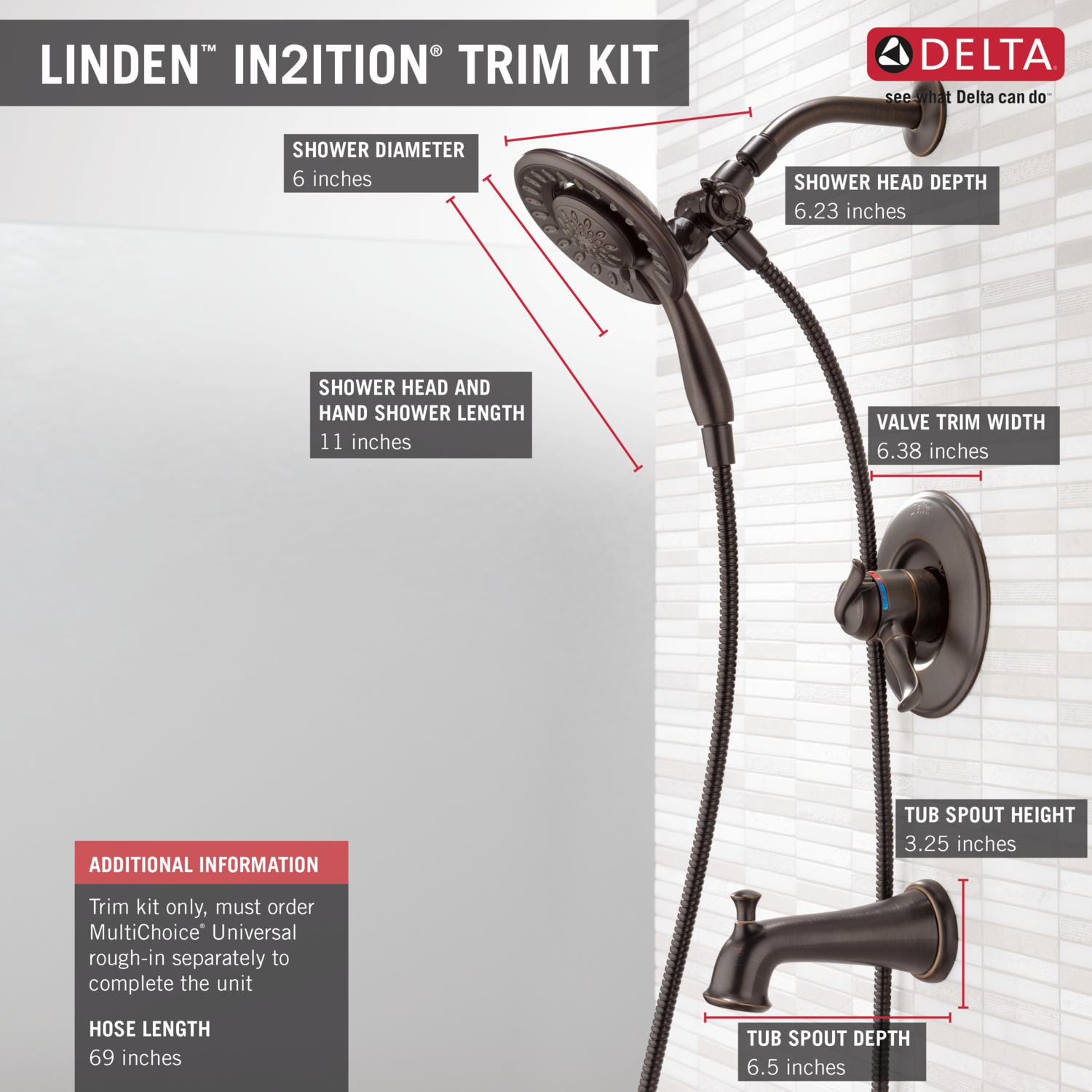 Delta T17494-RB-I Tub-Shower-Faucets - View #7
