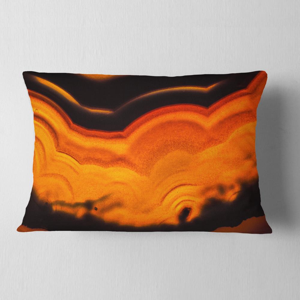Designart CU14379-12-20 12-in x 20-in Orange Indoor Decorative Pillow