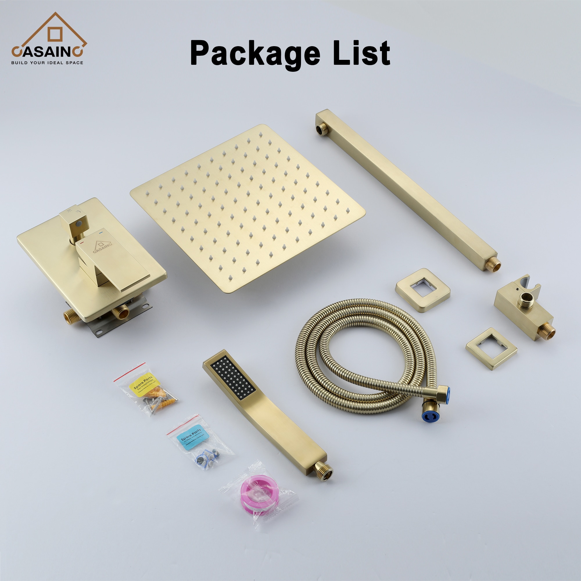 CASAINC CS3502-10BG Showerhead-Bar-Panels - View #11