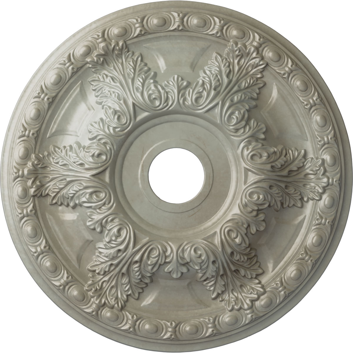 Ekena Millwork CM23GAFLS Granada 23.375-in W x 23.375-in L Painted Flash Gold Polyurethane Whole Ceiling Medallion